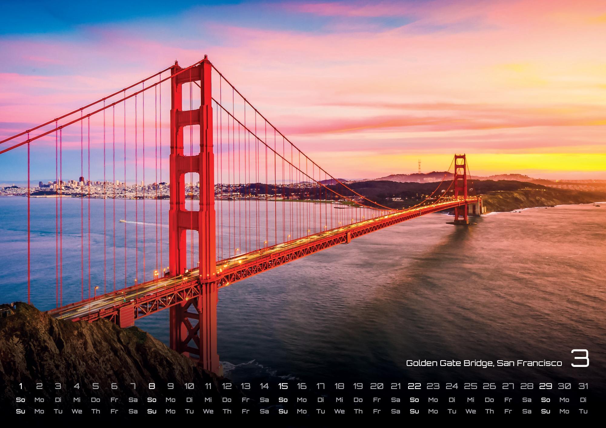 Beispielinhalt (Bild) USA - eine Reise durch die Vereinigten Staaten - dem Land der unbegrenzten Möglichkeiten - 2026 - Kalender DIN A2