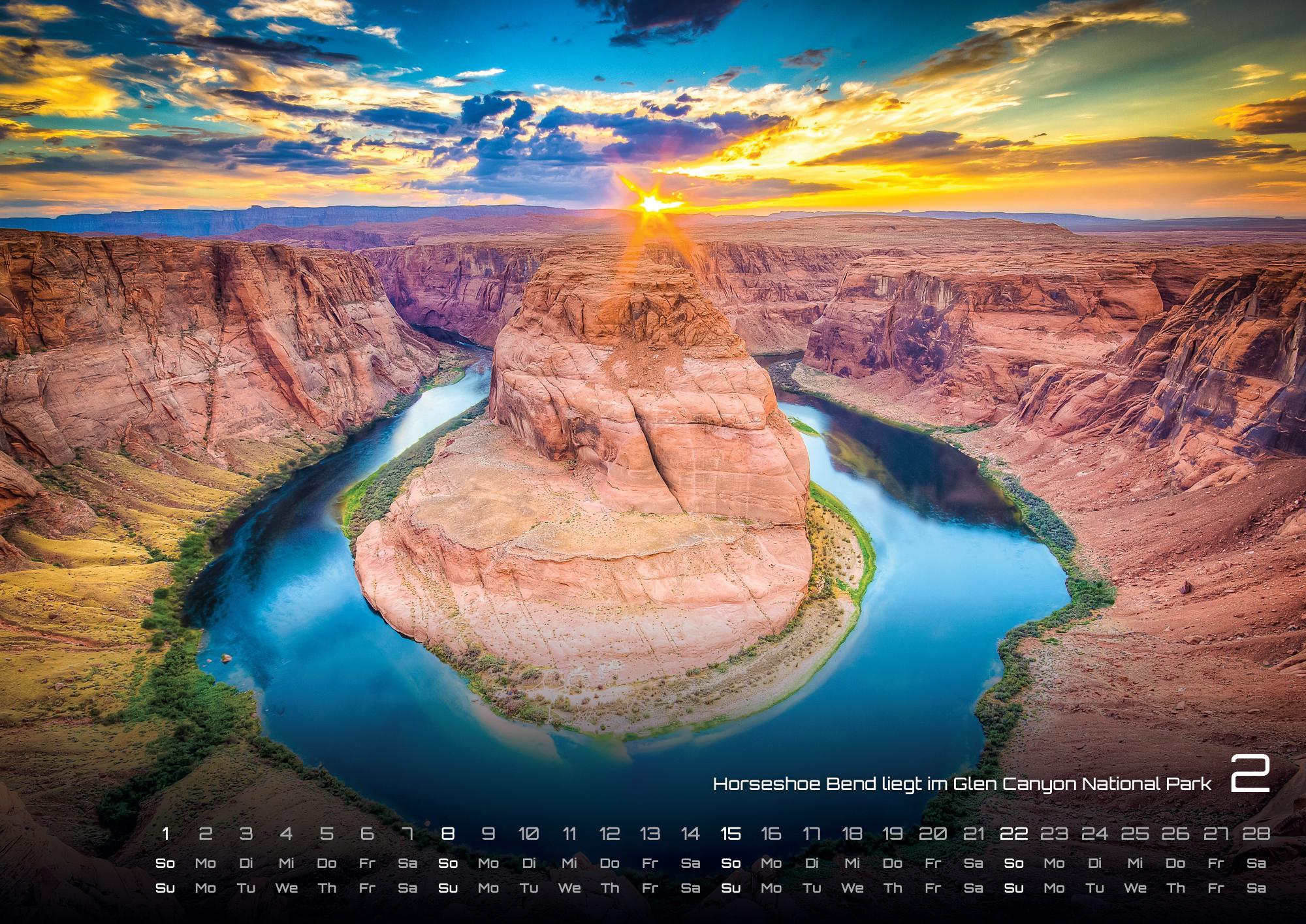 Beispielinhalt (Bild) USA - eine Reise durch die Vereinigten Staaten - dem Land der unbegrenzten Möglichkeiten - 2026 - Kalender DIN A2