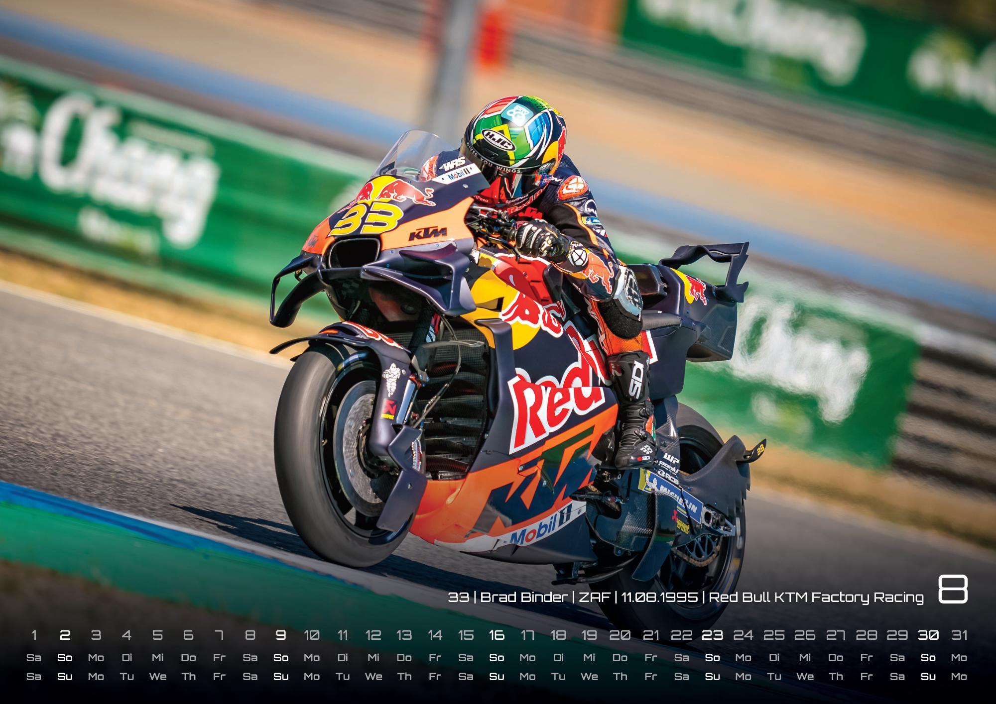 Beispielinhalt (Bild) Motorrad Grand Prix 2026 - Kalender | MotoGP DIN A2