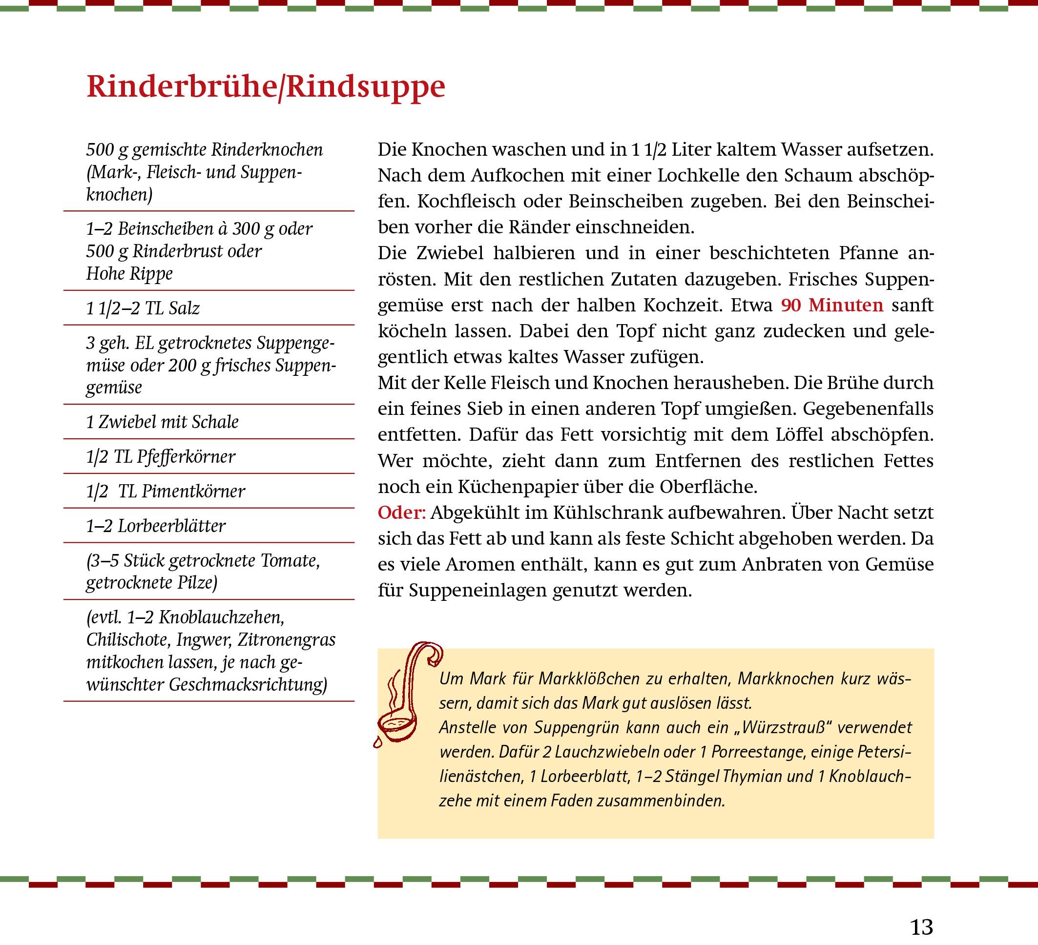 Beispielinhalt (Bild) Rezepte aus meiner Suppenküche