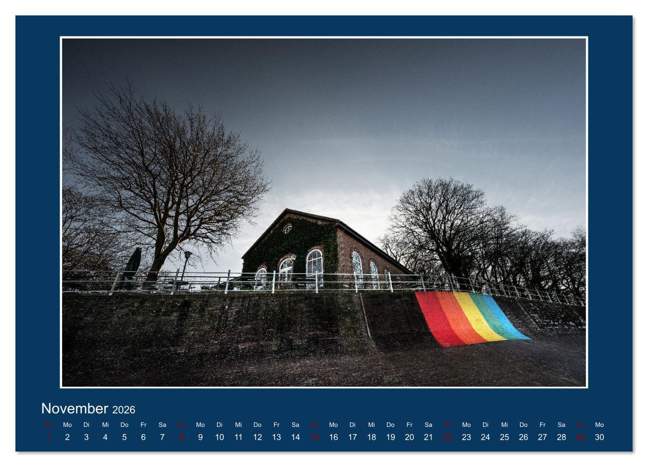Beispielinhalt (Bild) Dangast. Impressionen eines besonderen Ortes. (Wandkalender 2026 DIN A2 quer), CALVENDO Monatskalender