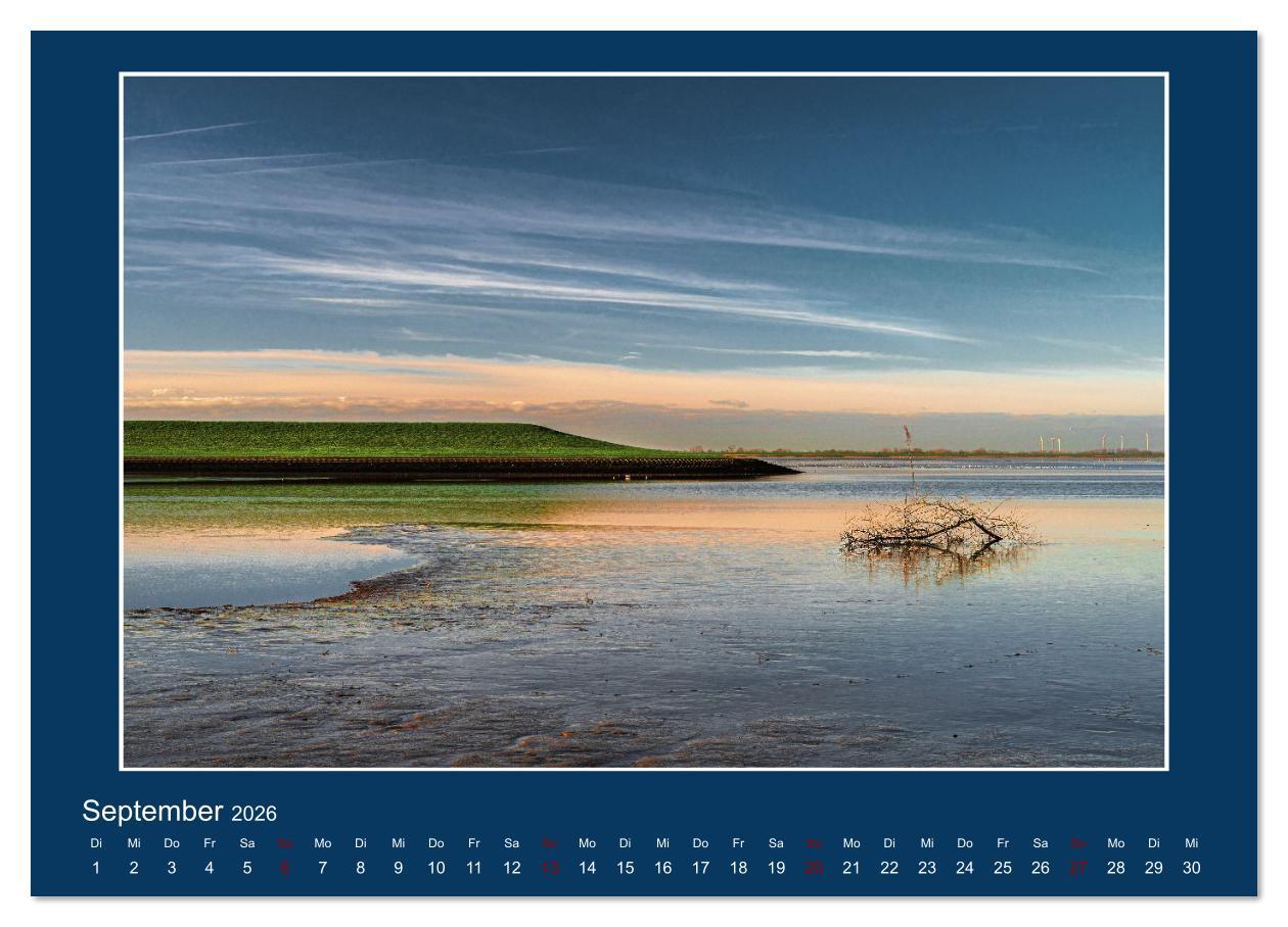 Beispielinhalt (Bild) Dangast. Impressionen eines besonderen Ortes. (Wandkalender 2026 DIN A2 quer), CALVENDO Monatskalender