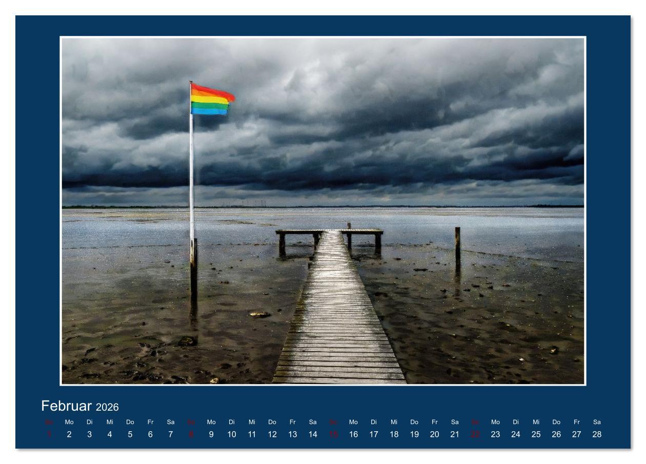 Beispielinhalt (Bild) Dangast. Impressionen eines besonderen Ortes. (Tischkalender 2026 DIN A5 quer), CALVENDO Monatskalender