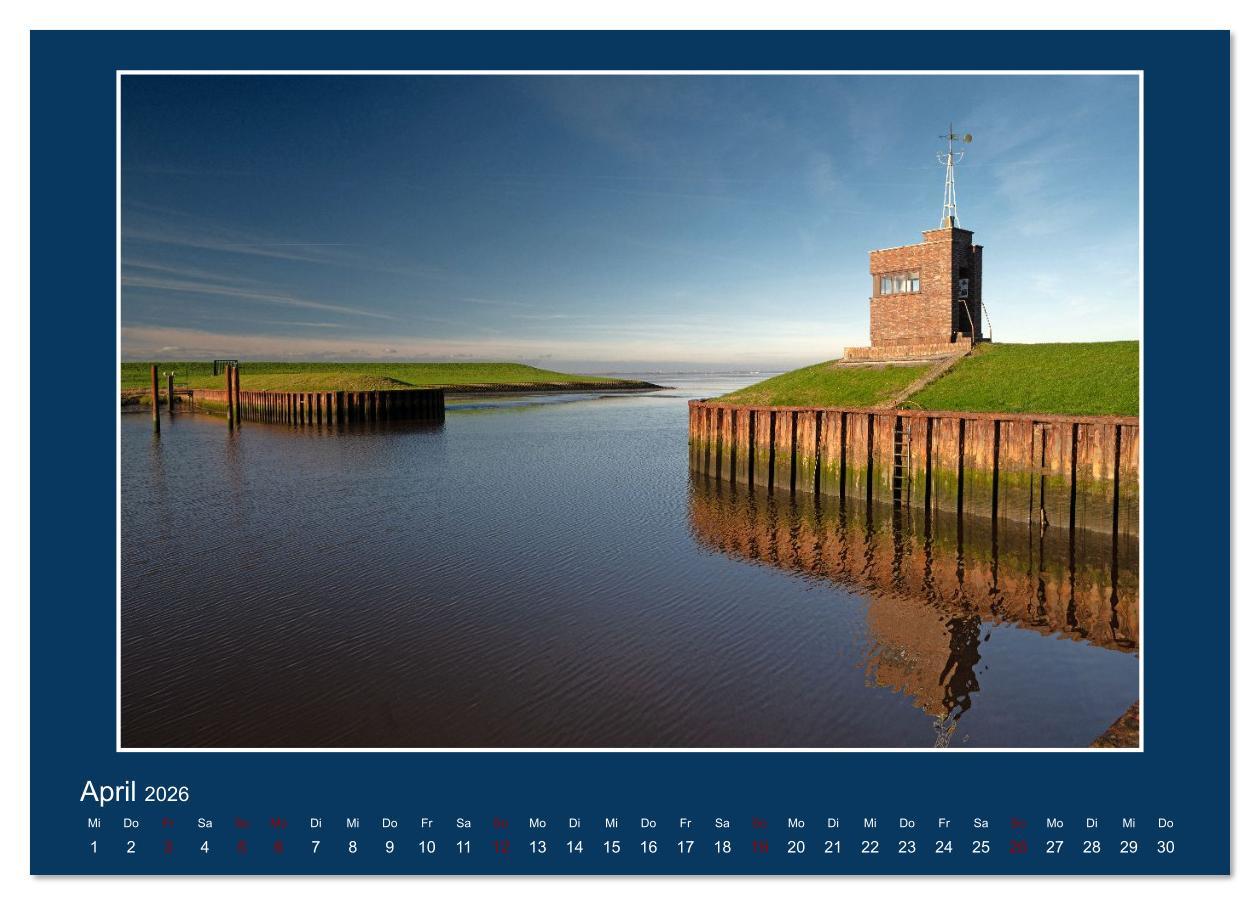 Beispielinhalt (Bild) Dangast. Impressionen eines besonderen Ortes. (Tischkalender 2026 DIN A5 quer), CALVENDO Monatskalender