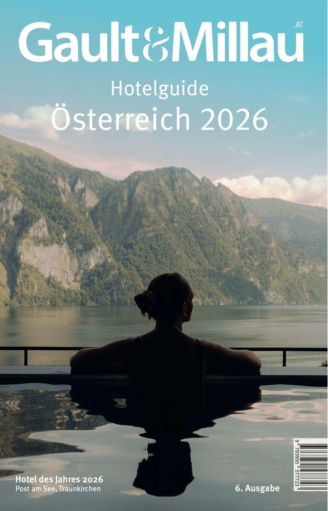 Vorderes Coverbild Gault&Millau Hotelguide Österreich 2026
