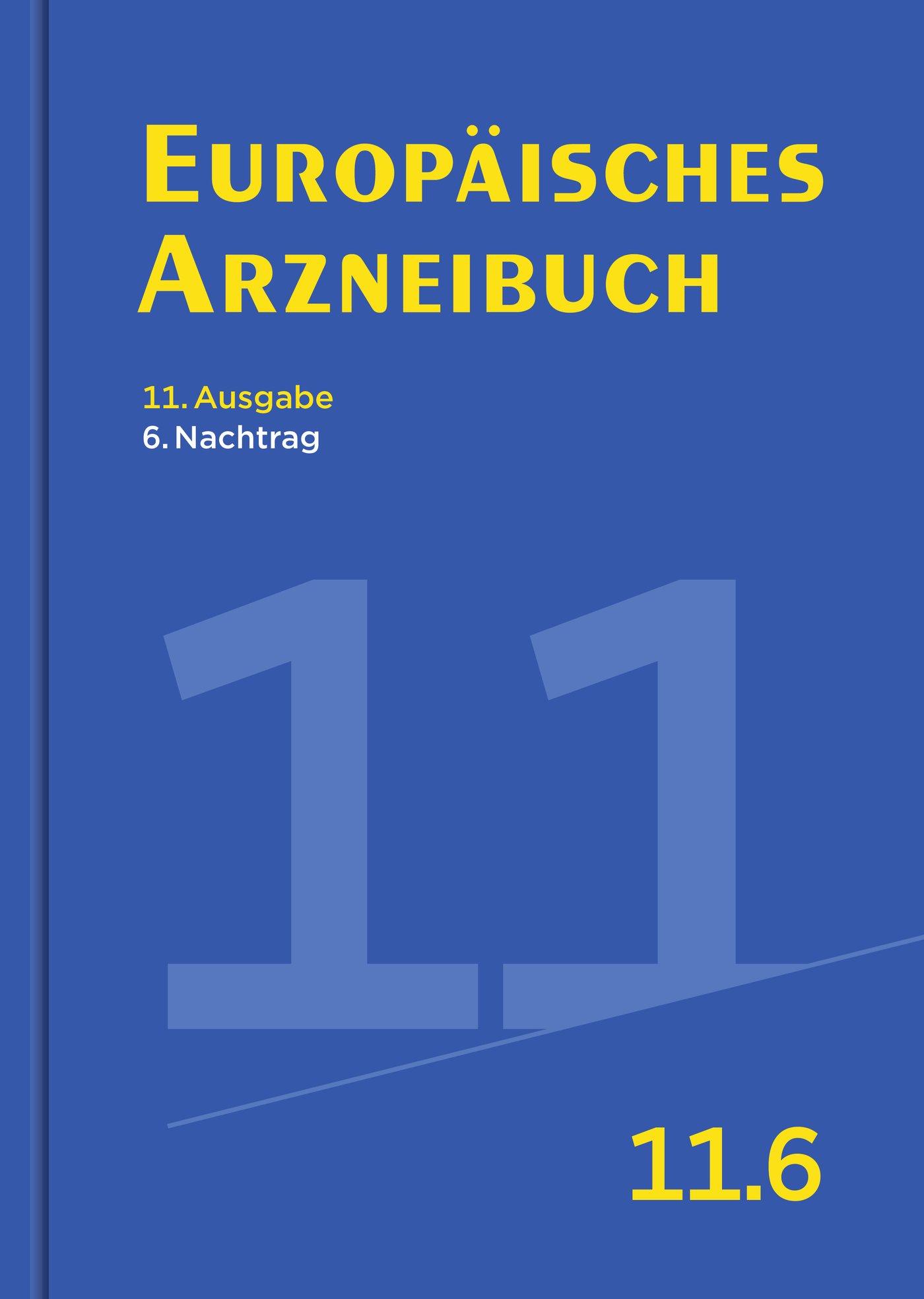Vorderes Coverbild Europäisches Arzneibuch 11. Ausgabe, 6. Nachtrag
