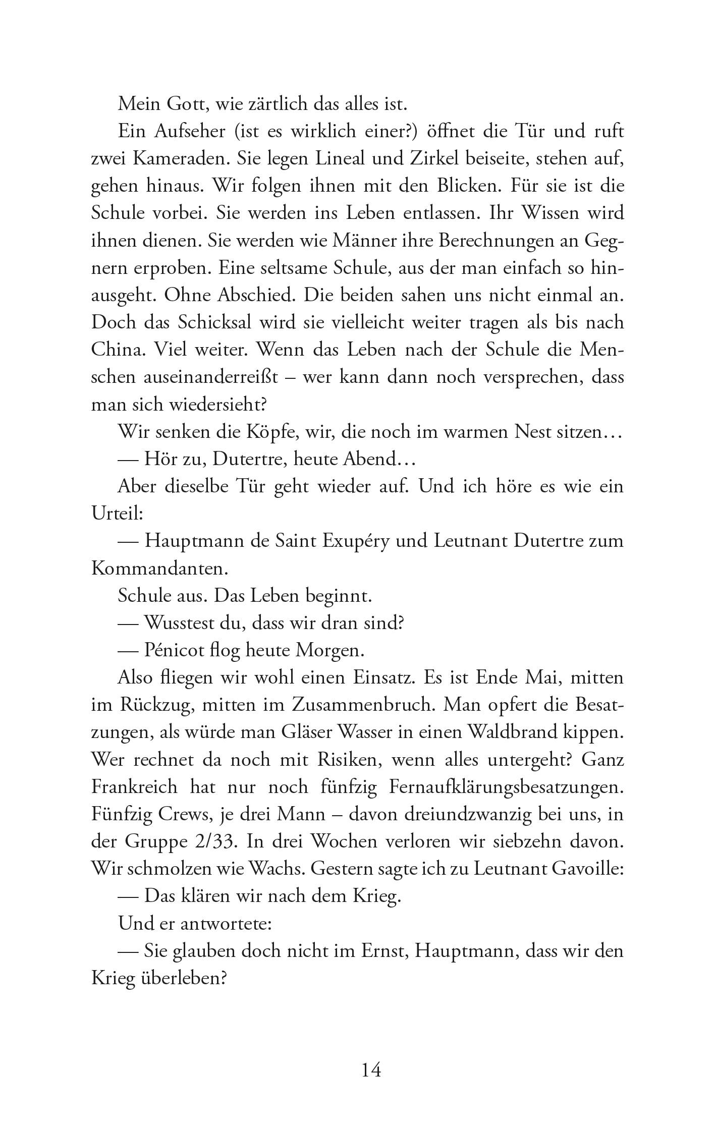 Beispielinhalt (Bild) Kriegspilot. Antoine de Saint-Exupéry (auch bekannt als "Flug nach Arras")