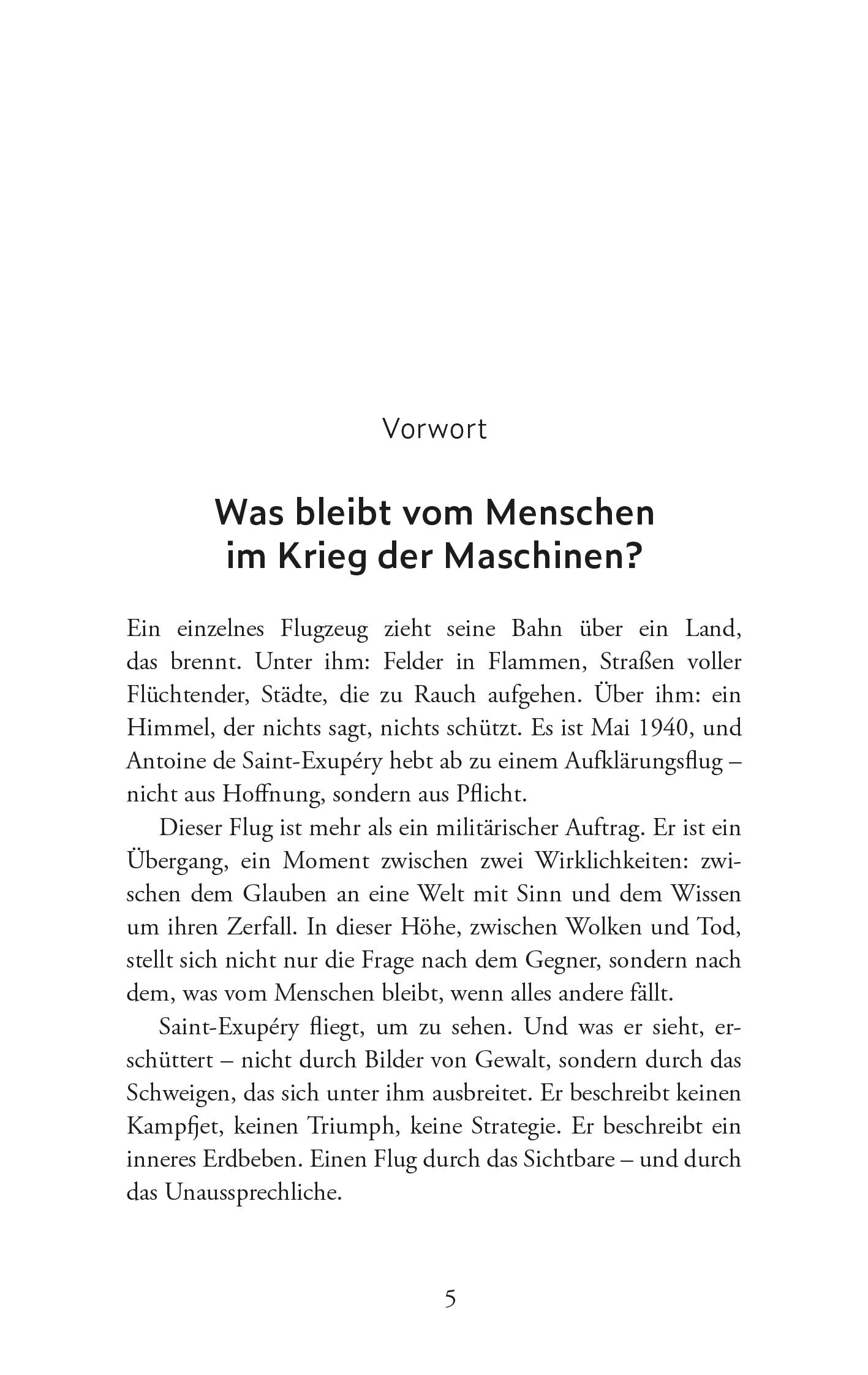 Beispielinhalt (Bild) Kriegspilot. Antoine de Saint-Exupéry (auch bekannt als "Flug nach Arras")