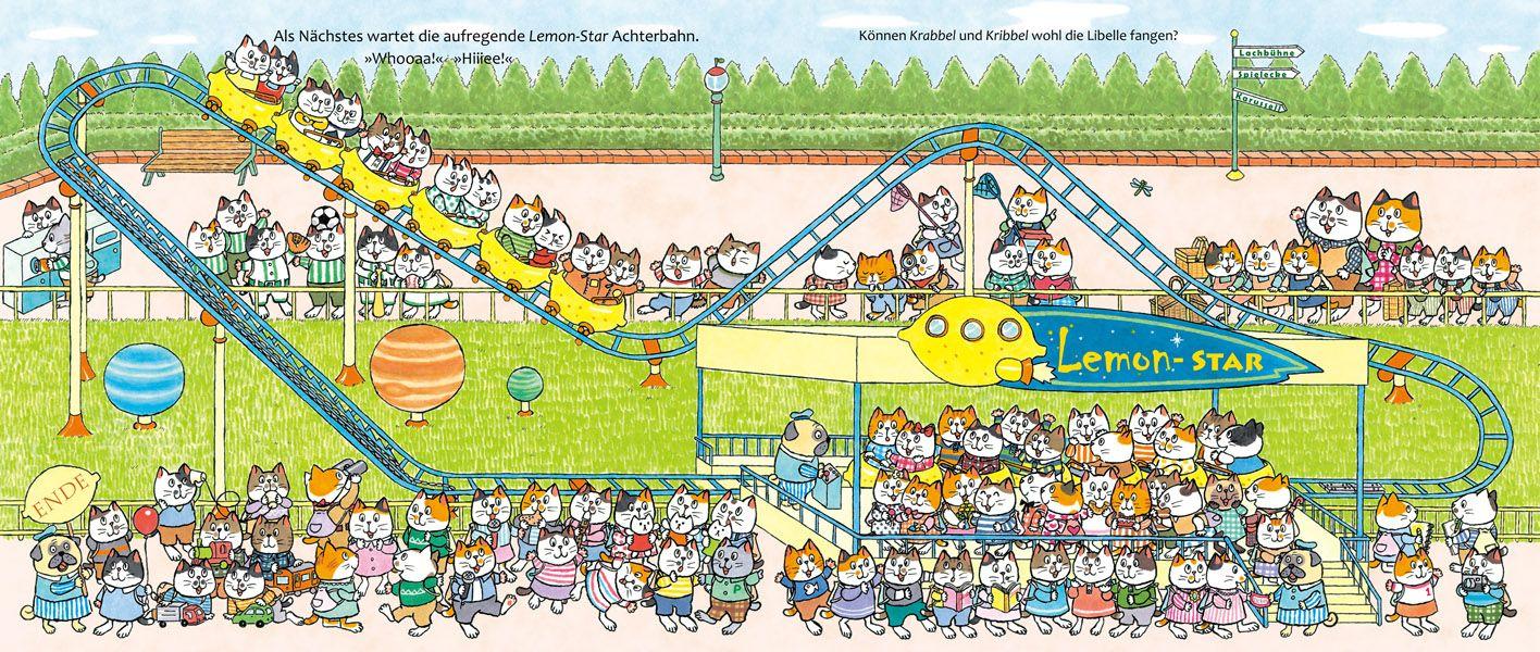 Beispielinhalt (Bild) Die 100-Katzen-Familie im Freizeitpark