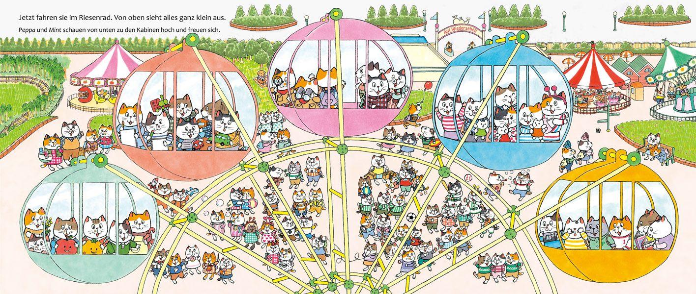 Beispielinhalt (Bild) Die 100-Katzen-Familie im Freizeitpark