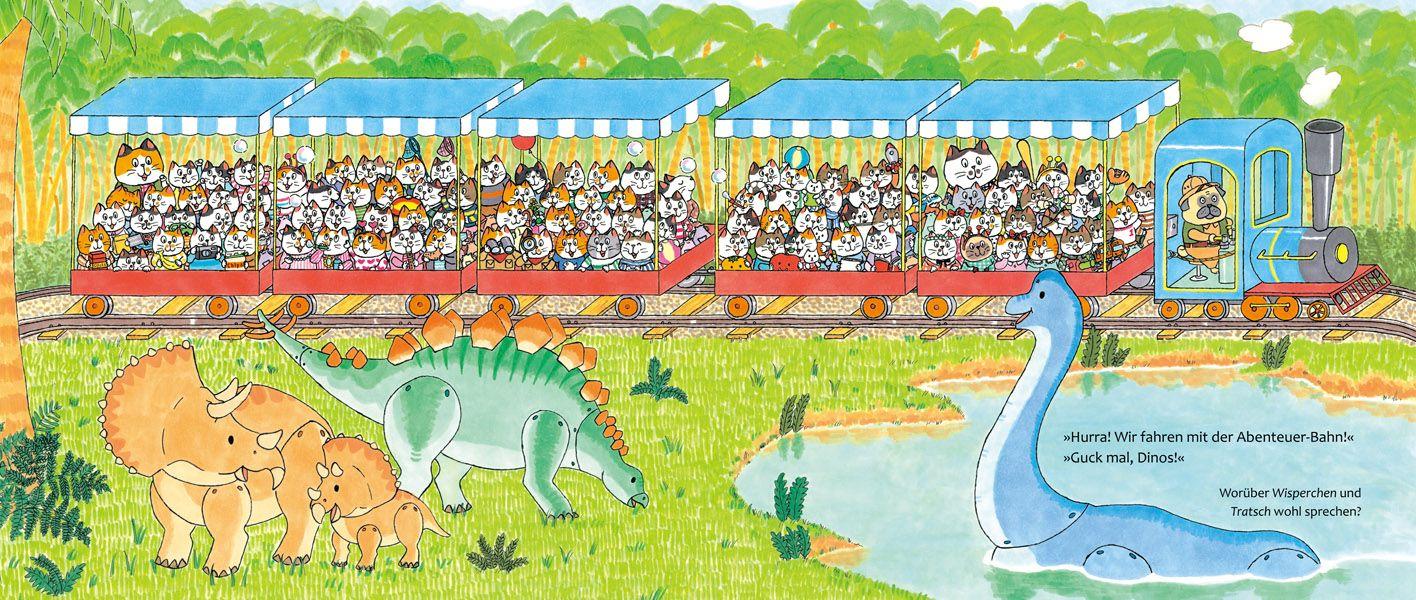 Beispielinhalt (Bild) Die 100-Katzen-Familie im Freizeitpark