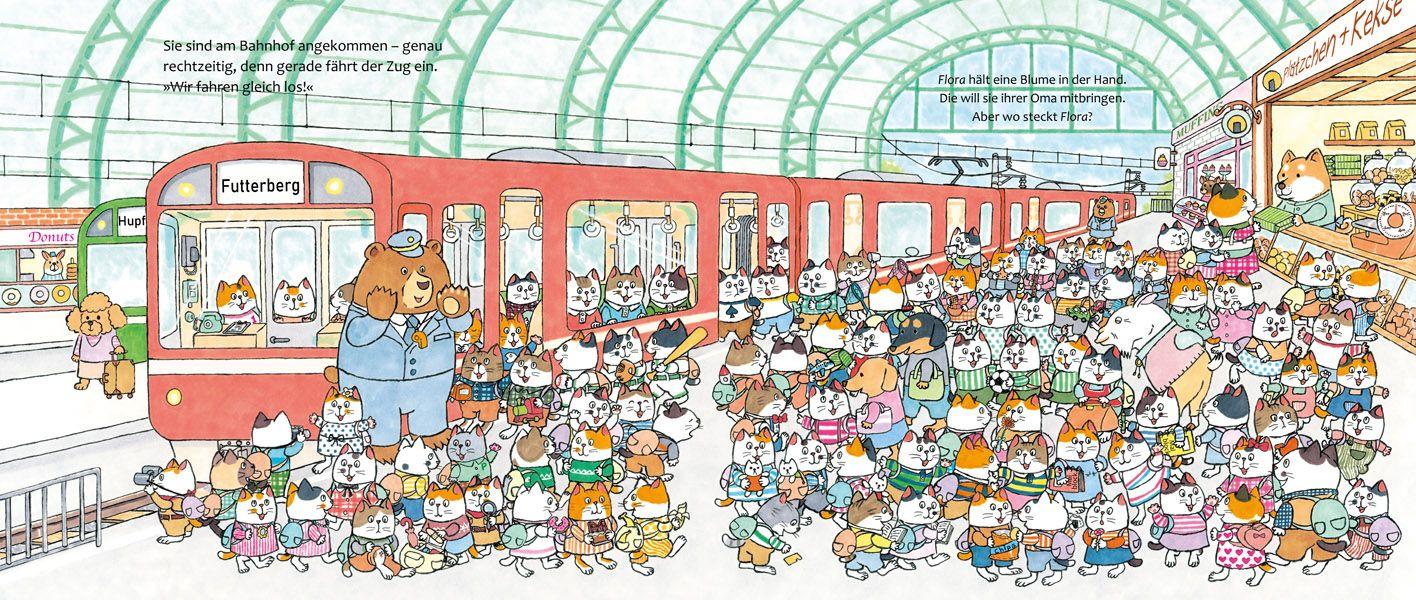 Beispielinhalt (Bild) Die 100-Katzen-Familie auf dem Land