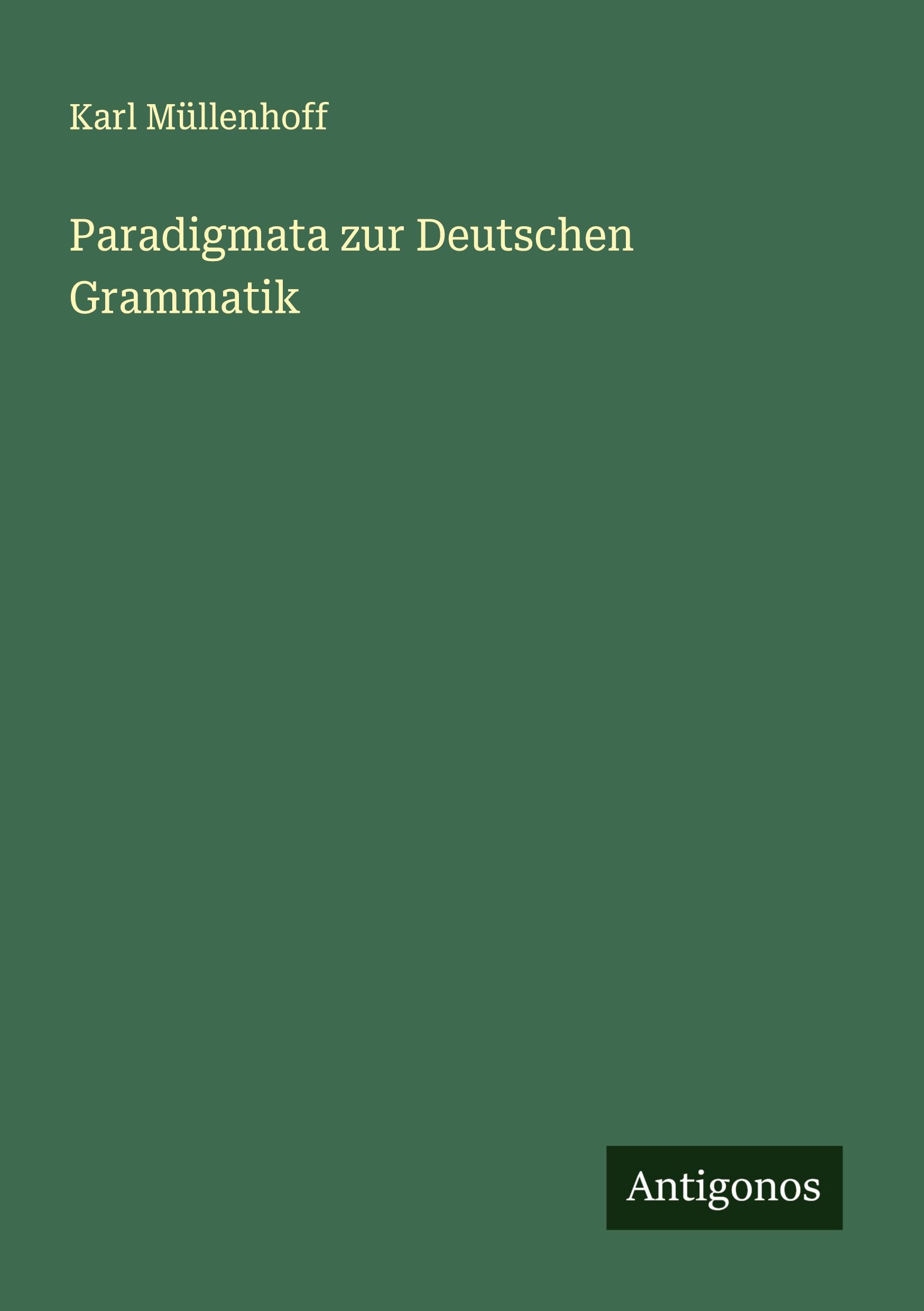 Vorderes Coverbild Paradigmata zur Deutschen Grammatik