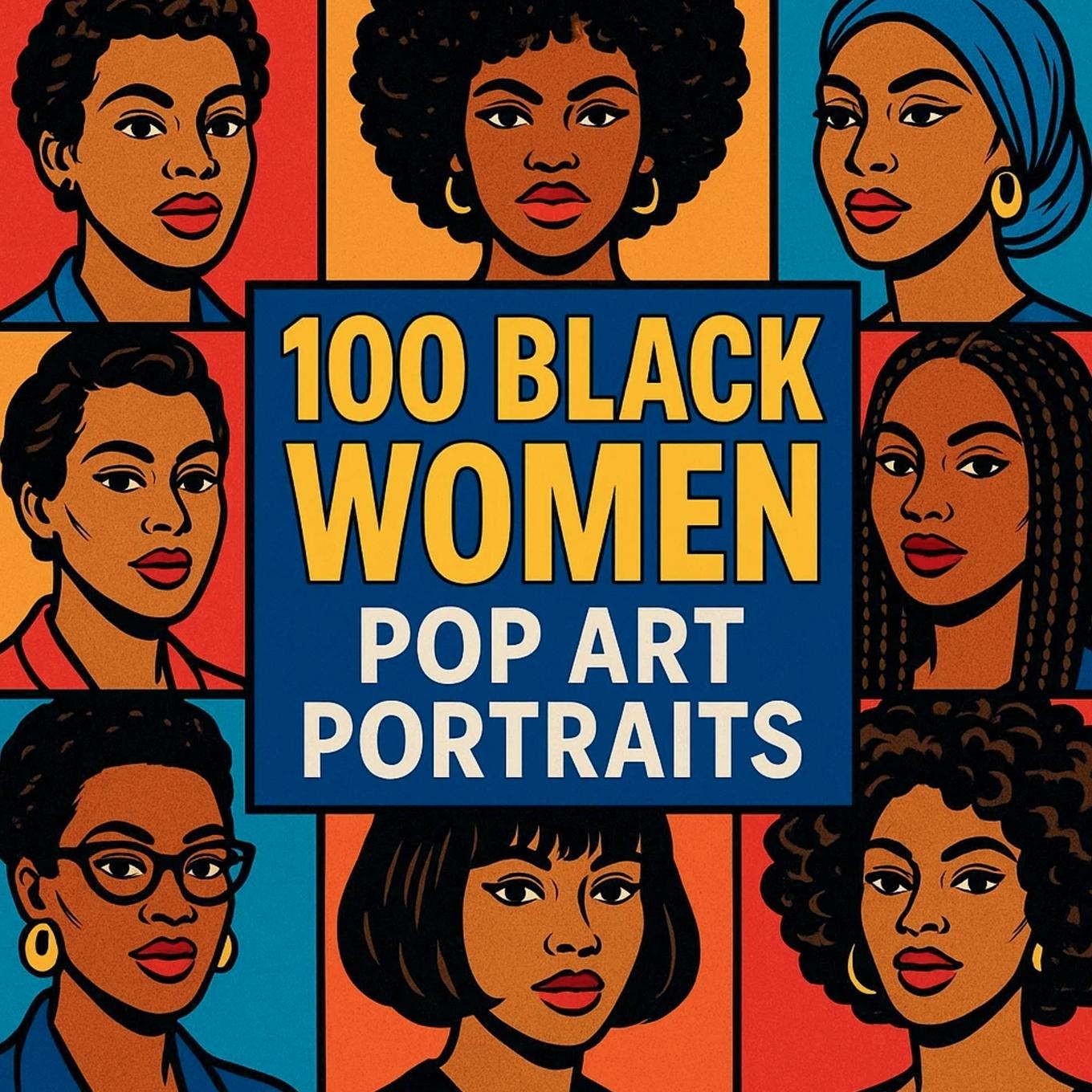 Vorderes Coverbild 100 Black Women Pop Art Portraits