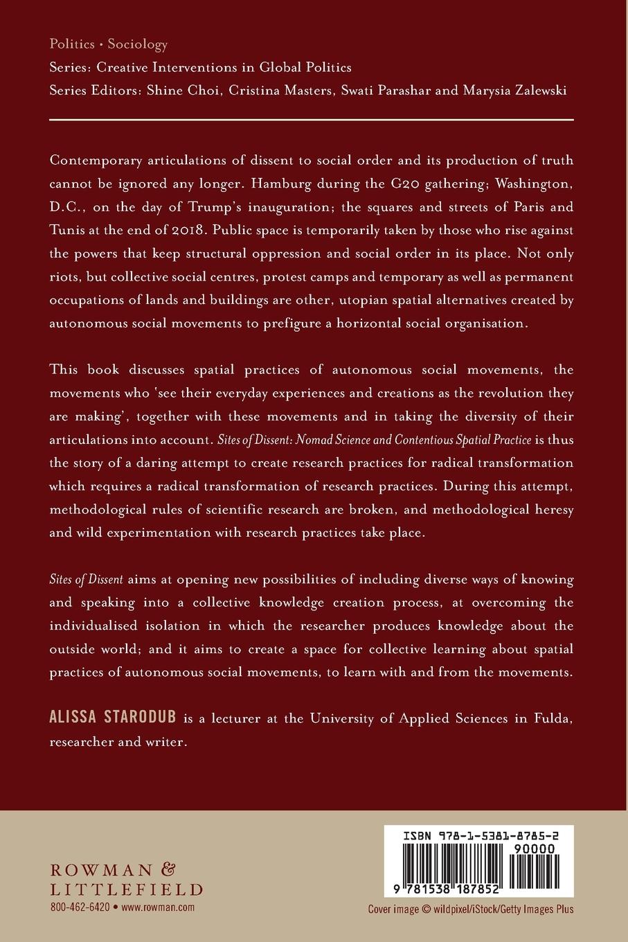 Rückseitencover Sites of Dissent