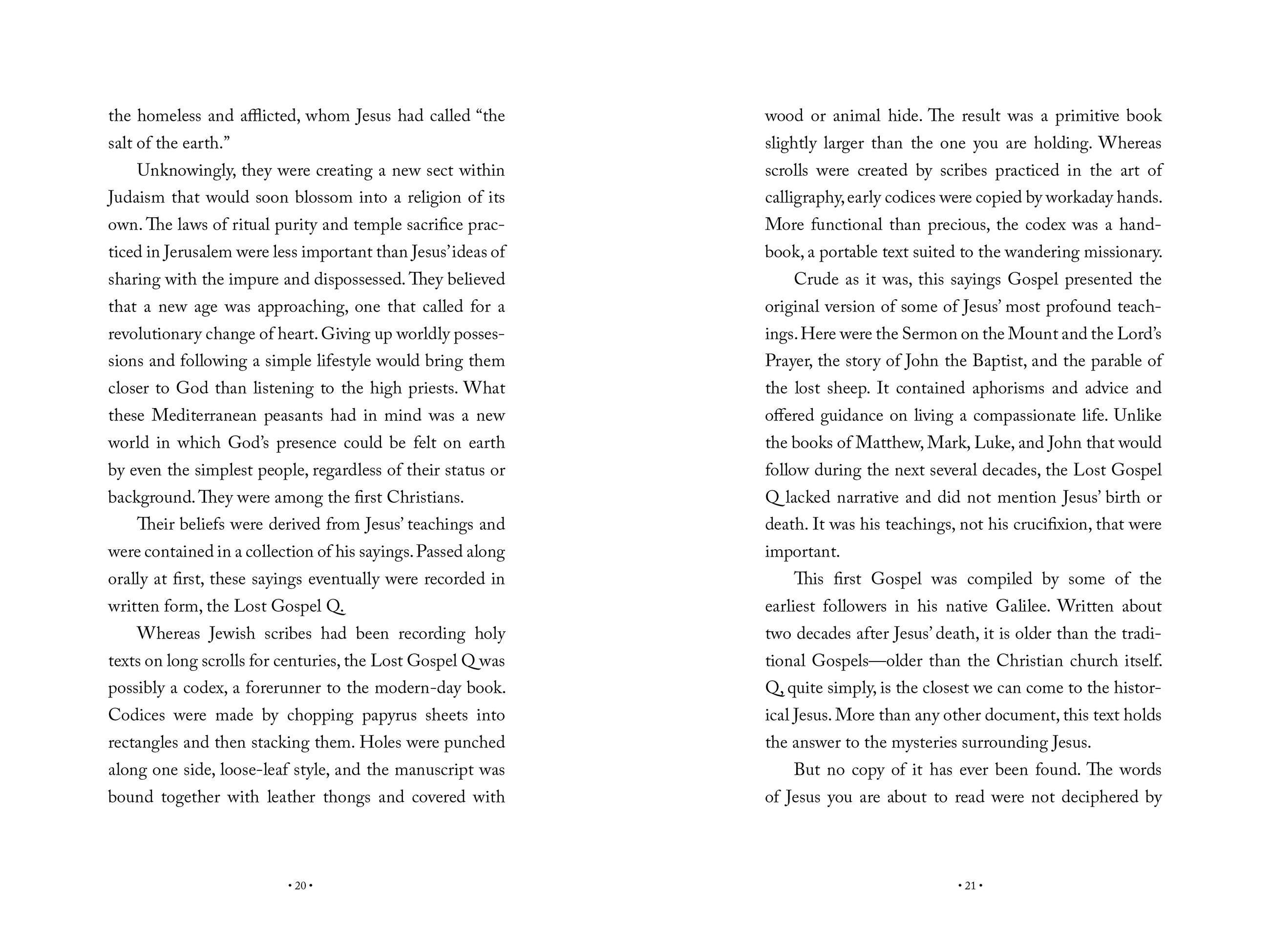 Beispielinhalt (Bild) The Lost Gospel Q