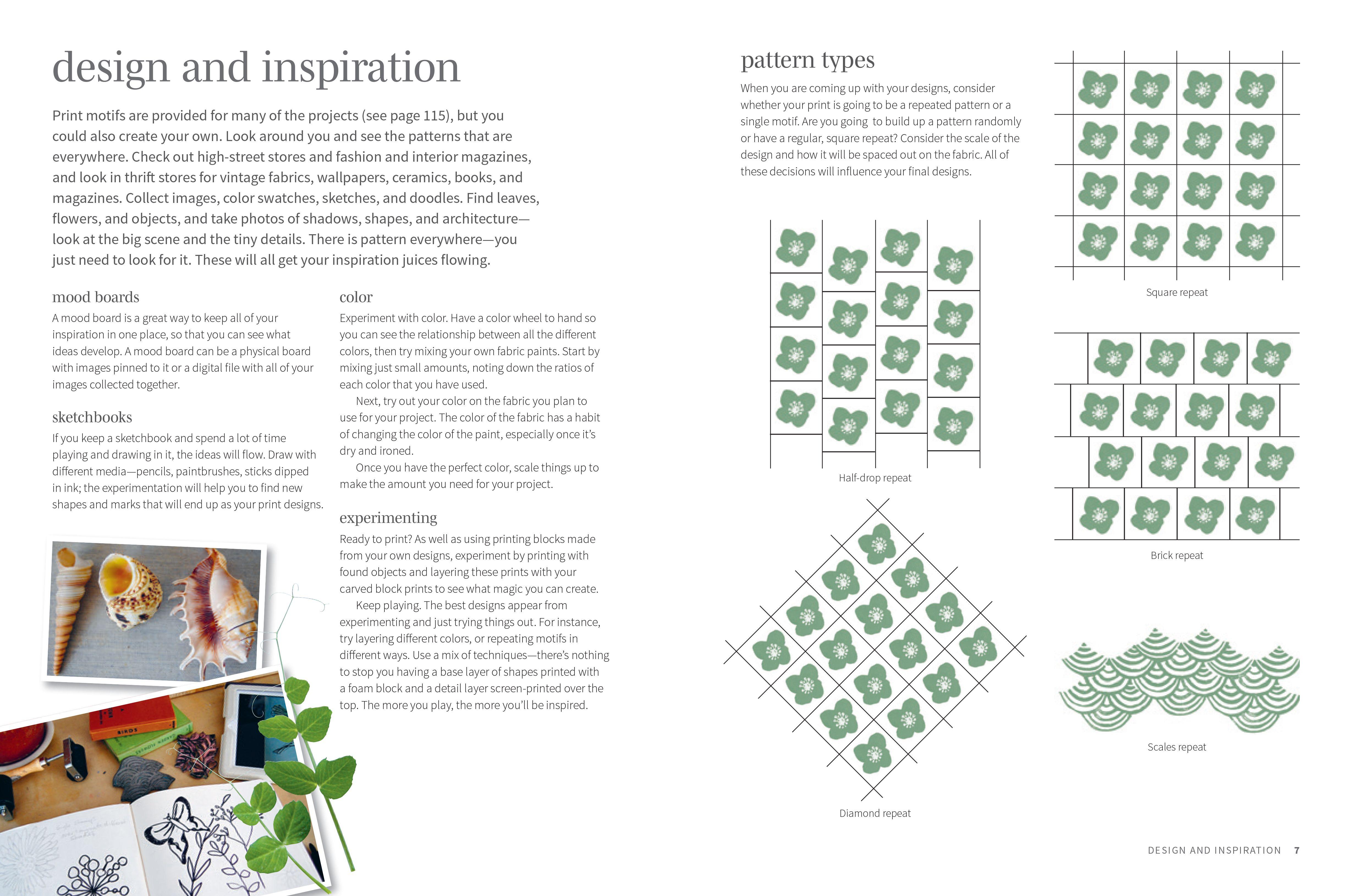 Beispielinhalt (Bild) A Beginner's Guide to Hand-Printing: 35 projects to make