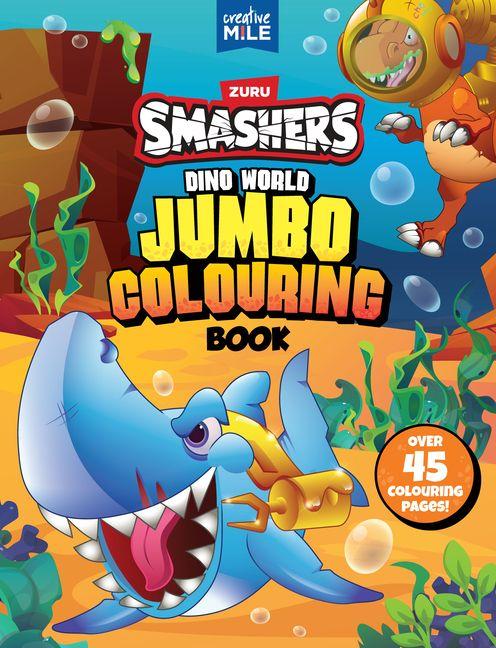 Vorderes Coverbild Smashers Dino World Jumbo Colouring Book