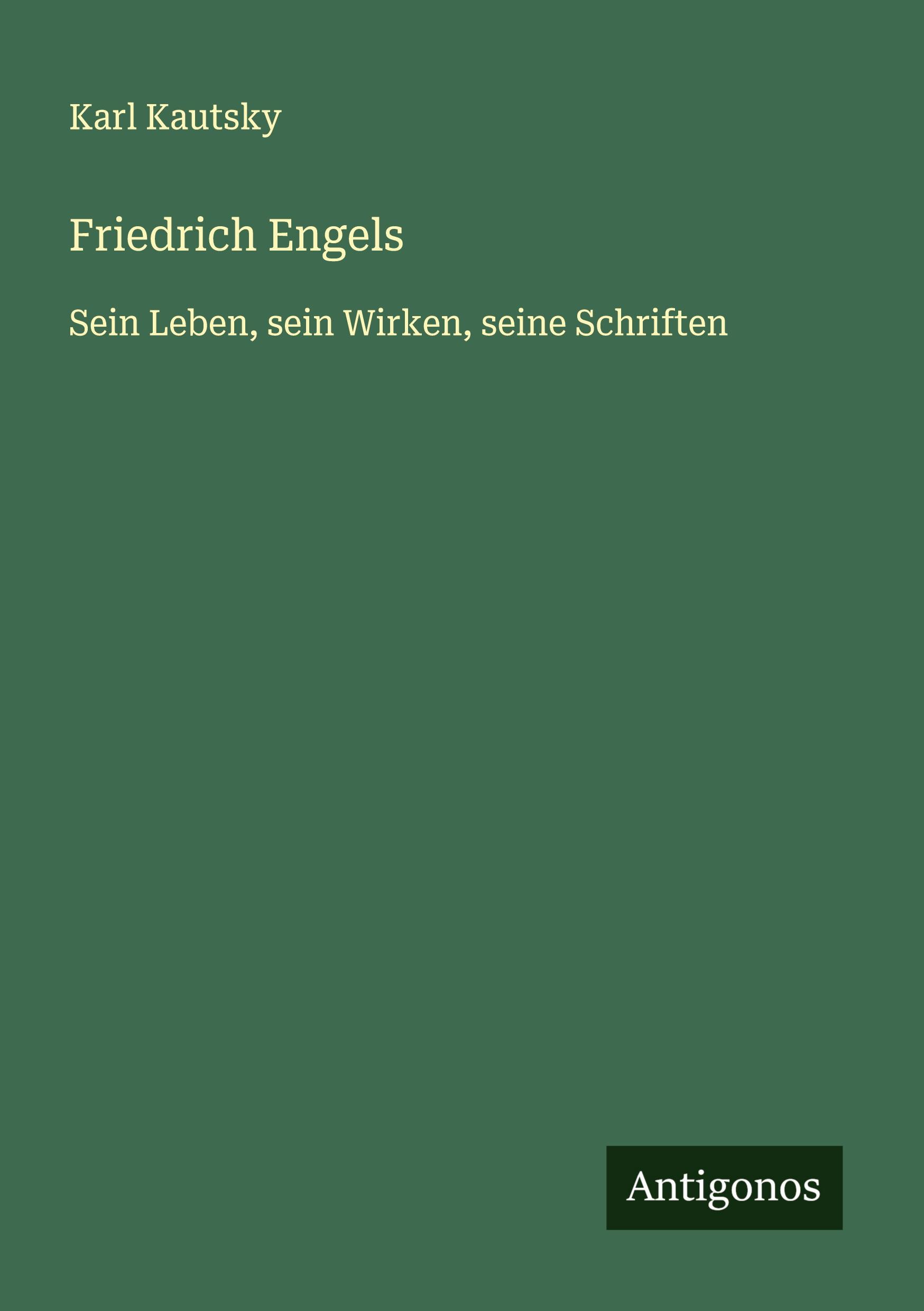 Vorderes Coverbild Friedrich Engels
