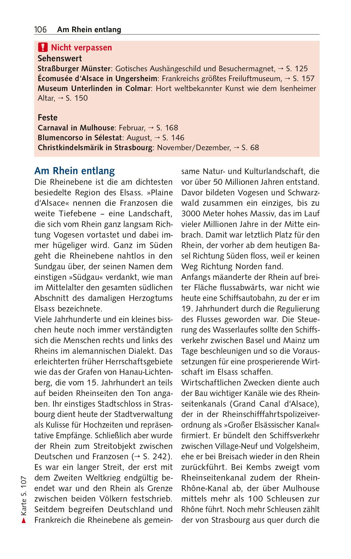 Beispielinhalt (Bild) TRESCHER Reiseführer Elsass und Lothringen