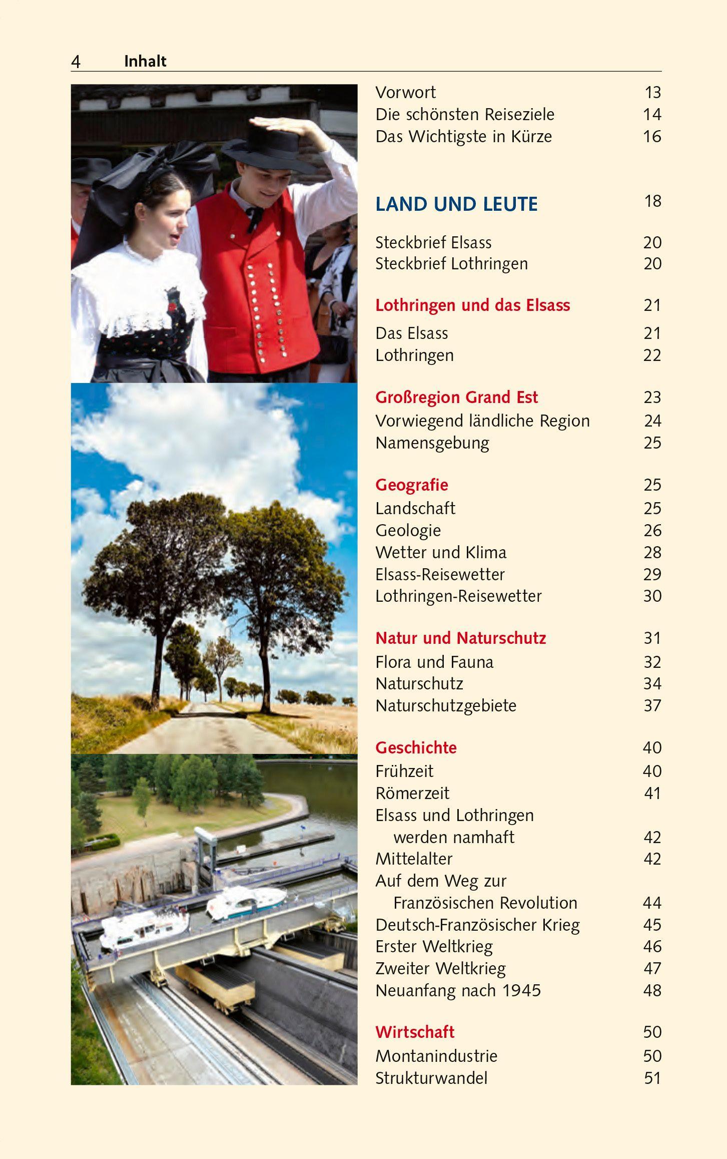 Beispielinhalt (Bild) TRESCHER Reiseführer Elsass und Lothringen