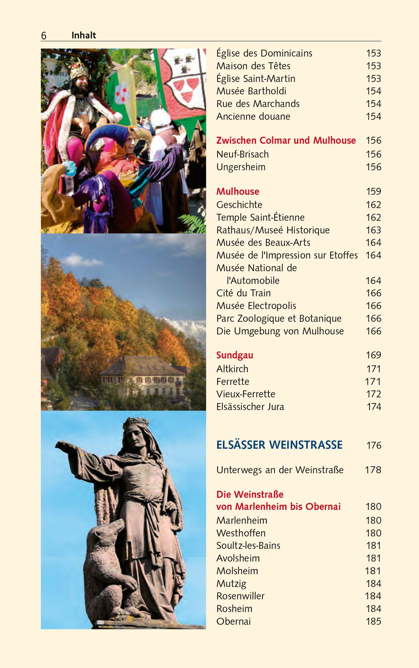 Beispielinhalt (Bild) TRESCHER Reiseführer Elsass und Lothringen