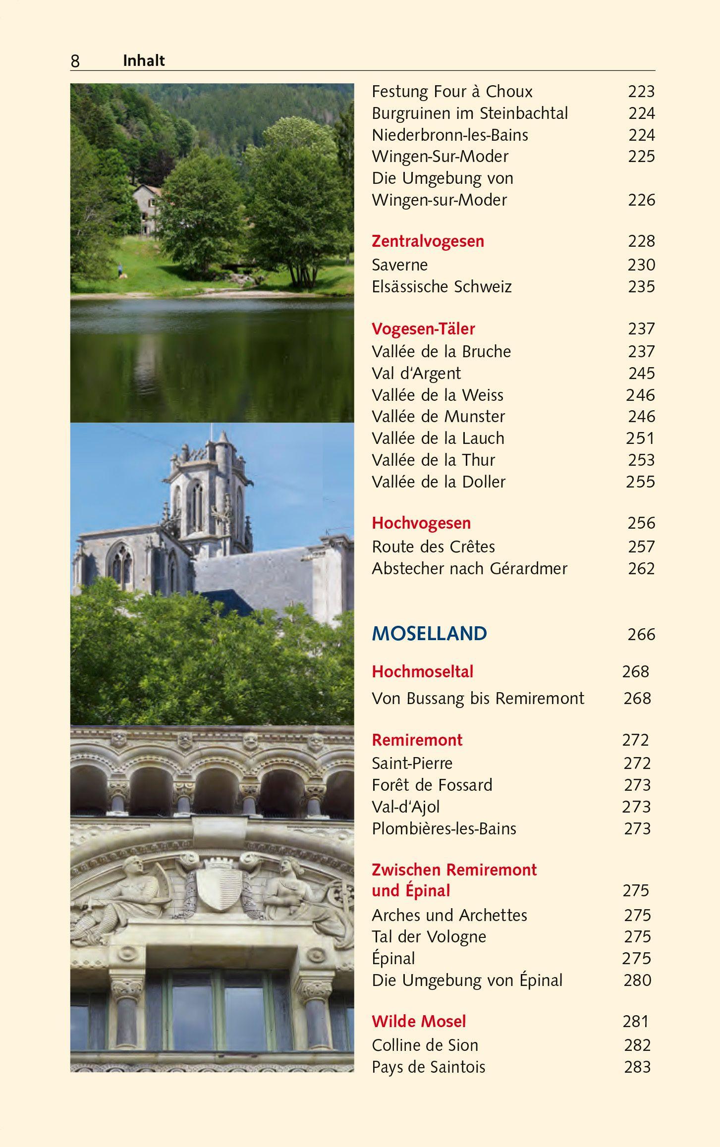 Beispielinhalt (Bild) TRESCHER Reiseführer Elsass und Lothringen