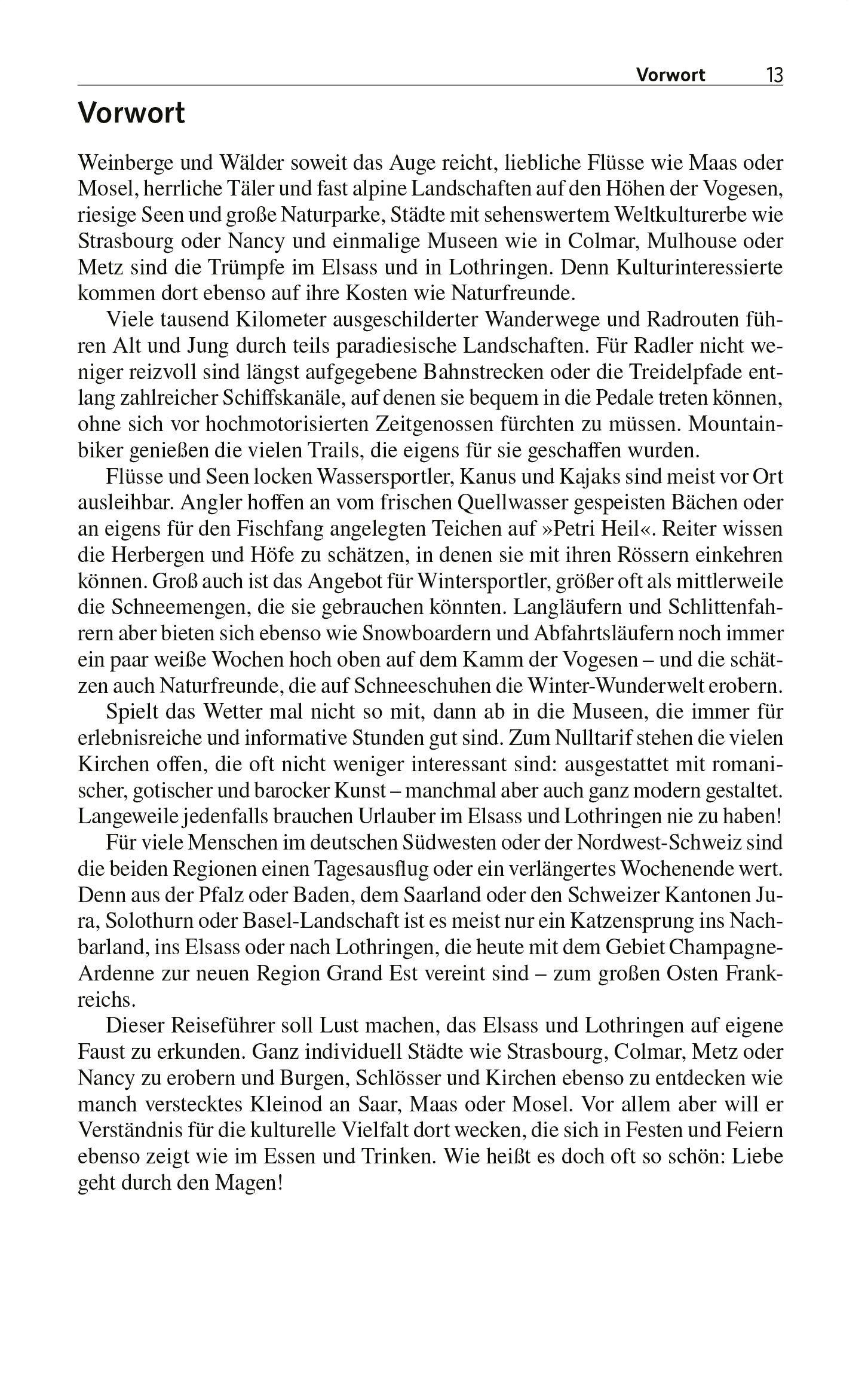 Beispielinhalt (Bild) TRESCHER Reiseführer Elsass und Lothringen