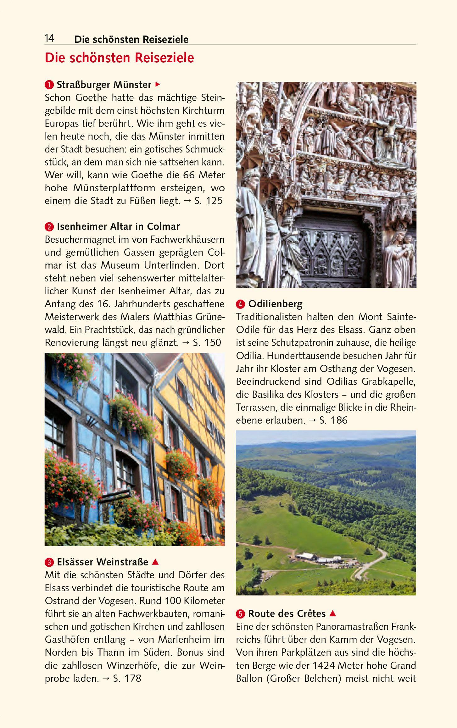 Beispielinhalt (Bild) TRESCHER Reiseführer Elsass und Lothringen