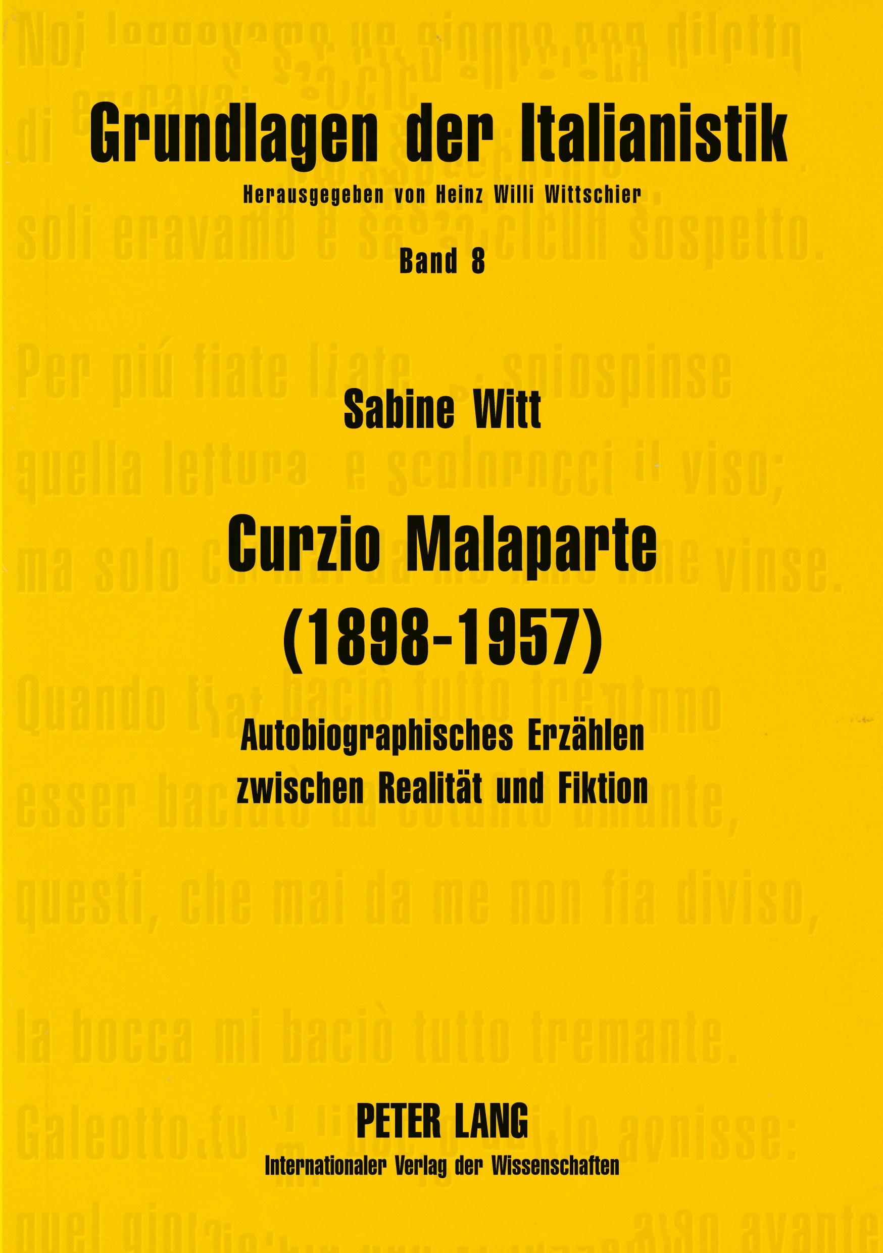 Vorderes Coverbild Curzio Malaparte (1898-1957)