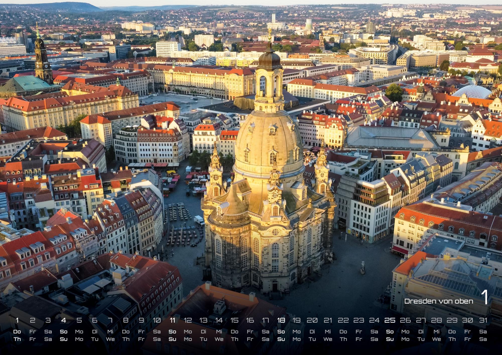 Beispielinhalt (Bild) Dresden - magisches Elbflorenz - 2026 - Kalender DIN A3