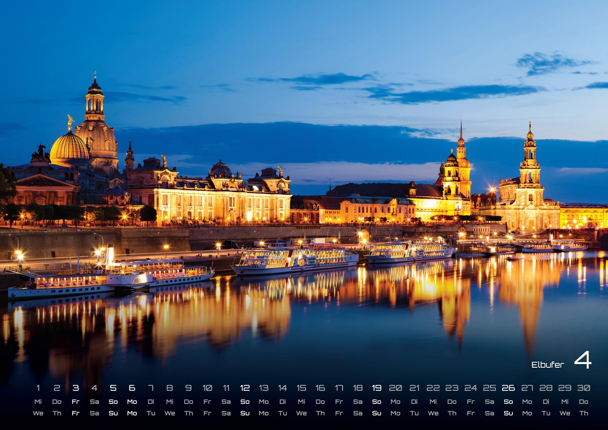 Beispielinhalt (Bild) Dresden - magisches Elbflorenz - 2026 - Kalender DIN A3