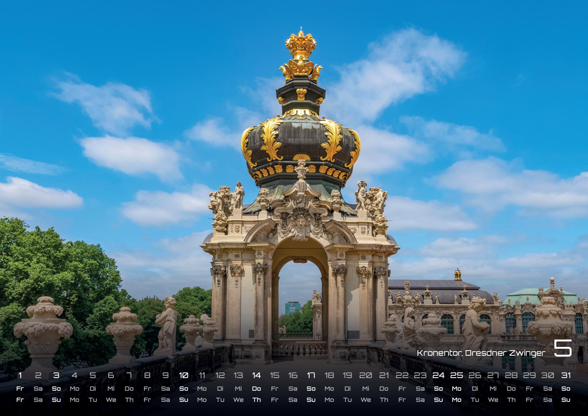Beispielinhalt (Bild) Dresden - magisches Elbflorenz - 2026 - Kalender DIN A3