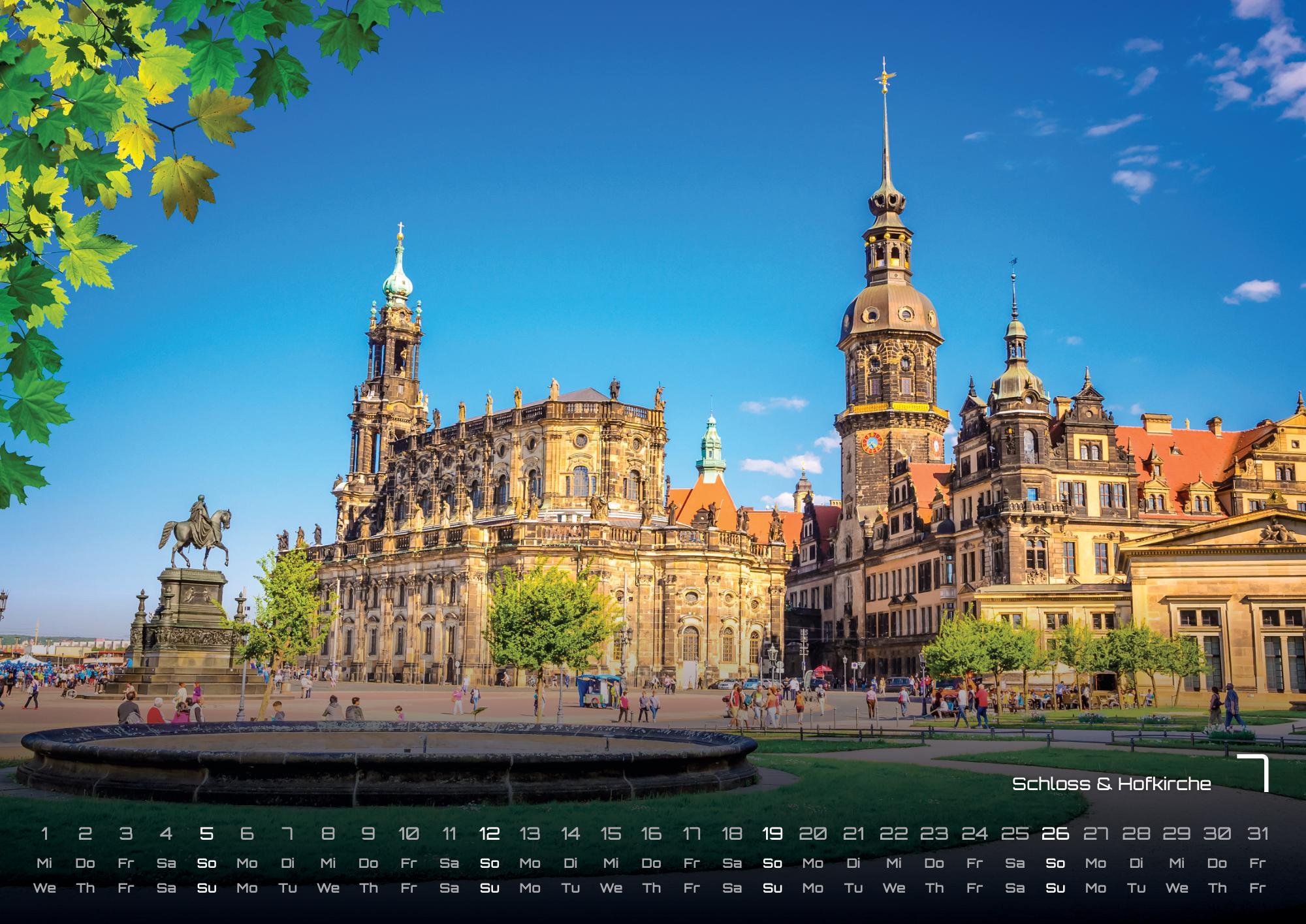 Beispielinhalt (Bild) Dresden - magisches Elbflorenz - 2026 - Kalender DIN A3