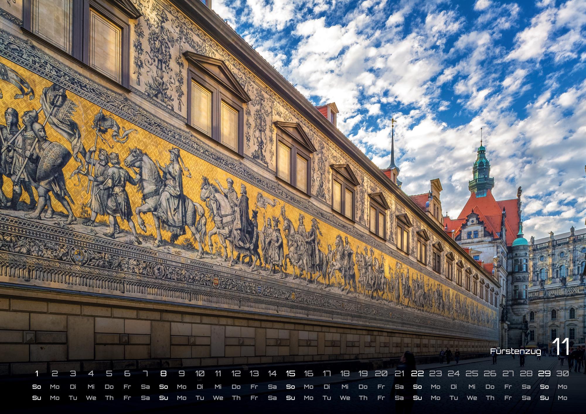 Beispielinhalt (Bild) Dresden - magisches Elbflorenz - 2026 - Kalender DIN A3
