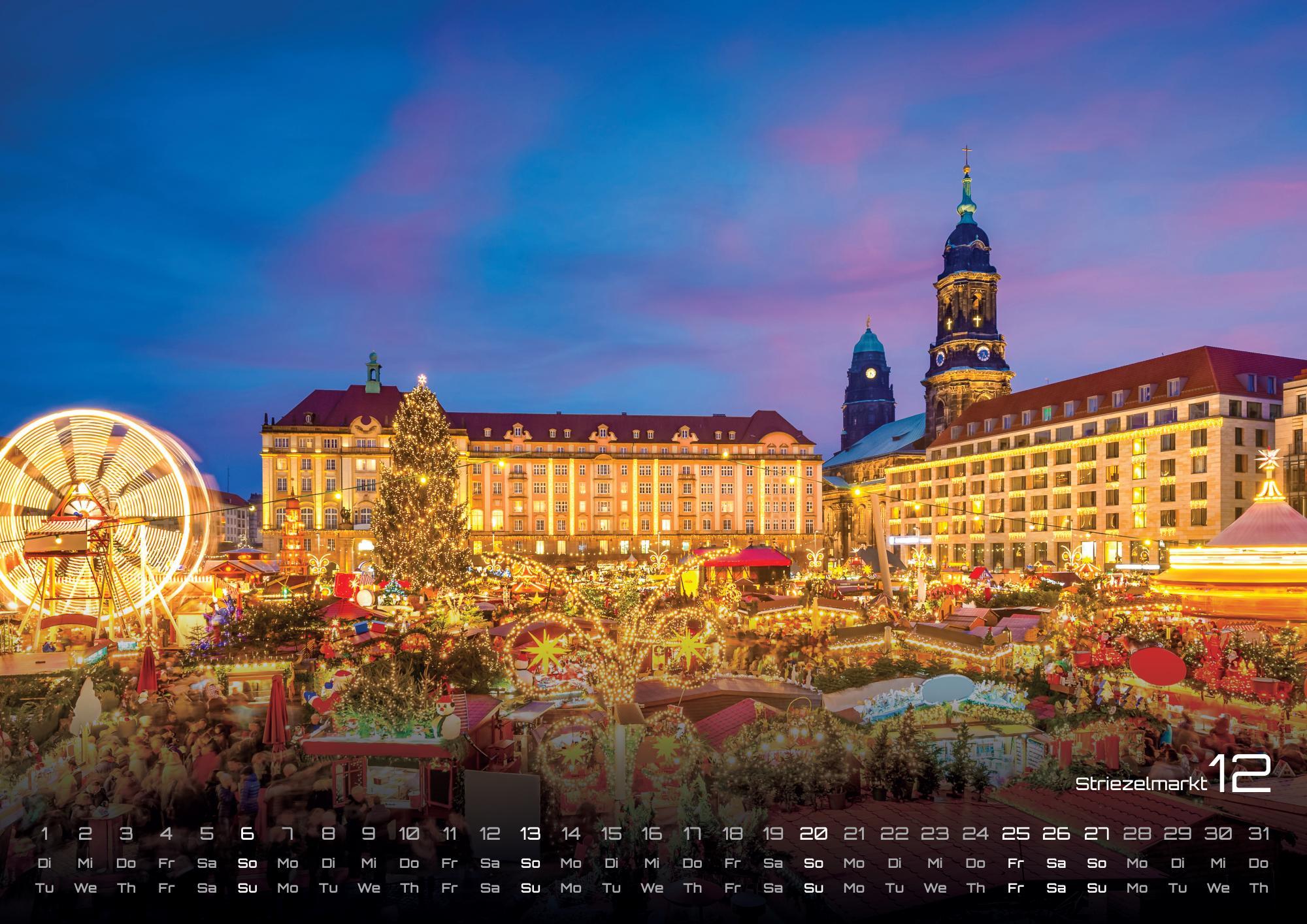 Beispielinhalt (Bild) Dresden - magisches Elbflorenz - 2026 - Kalender DIN A3