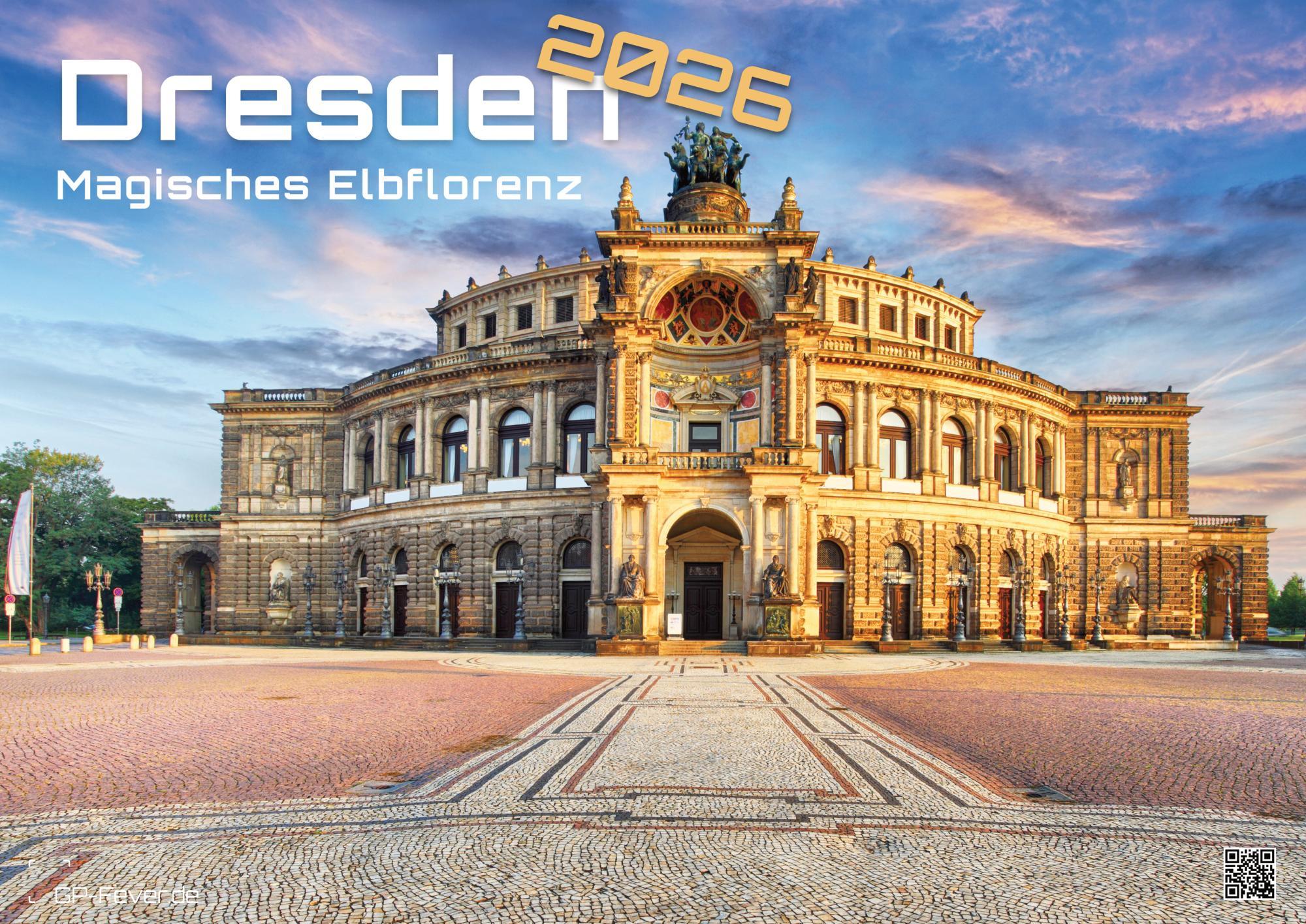 Vorderes Coverbild Dresden - magisches Elbflorenz - 2026 - Kalender DIN A3