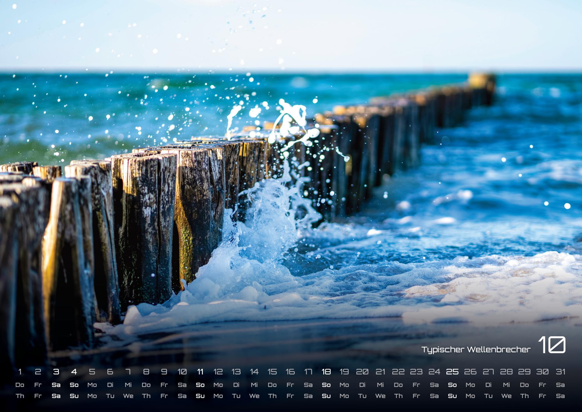Beispielinhalt (Bild) Ostsee - Zwischen Dünen und Horizont - Die Ostsee erleben - 2026 - Kalender DIN A3