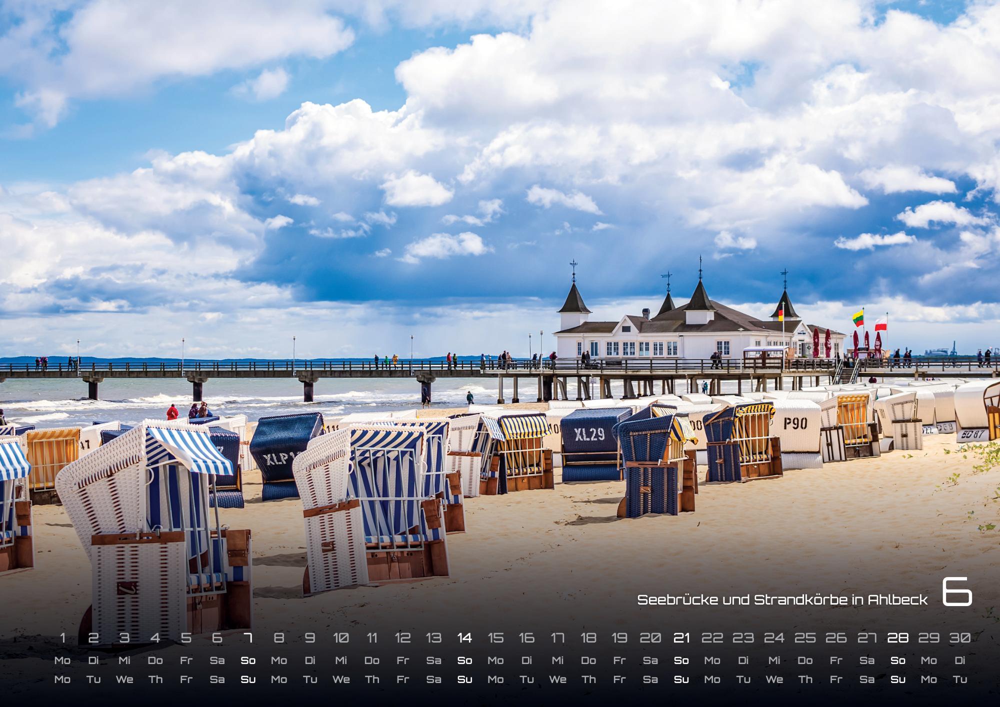 Beispielinhalt (Bild) Ostsee - Zwischen Dünen und Horizont - Die Ostsee erleben - 2026 - Kalender DIN A2