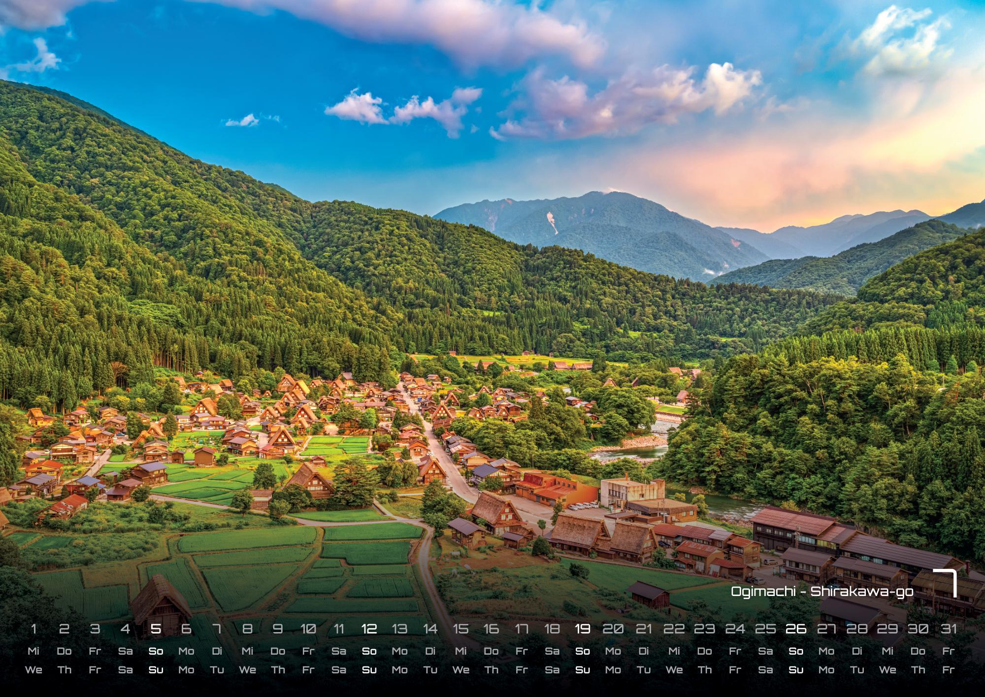 Beispielinhalt (Bild) Japan - Im Land der aufgehenden Sonne - 2026 - Kalender DIN A3