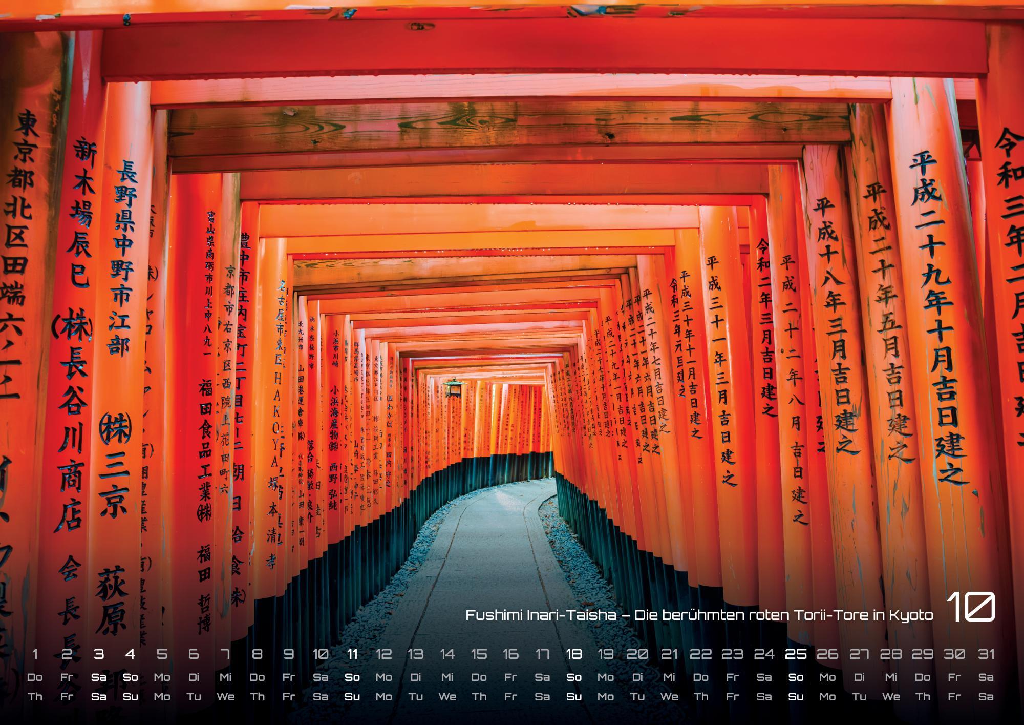 Beispielinhalt (Bild) Japan - Im Land der aufgehenden Sonne - 2026 - Kalender DIN A2