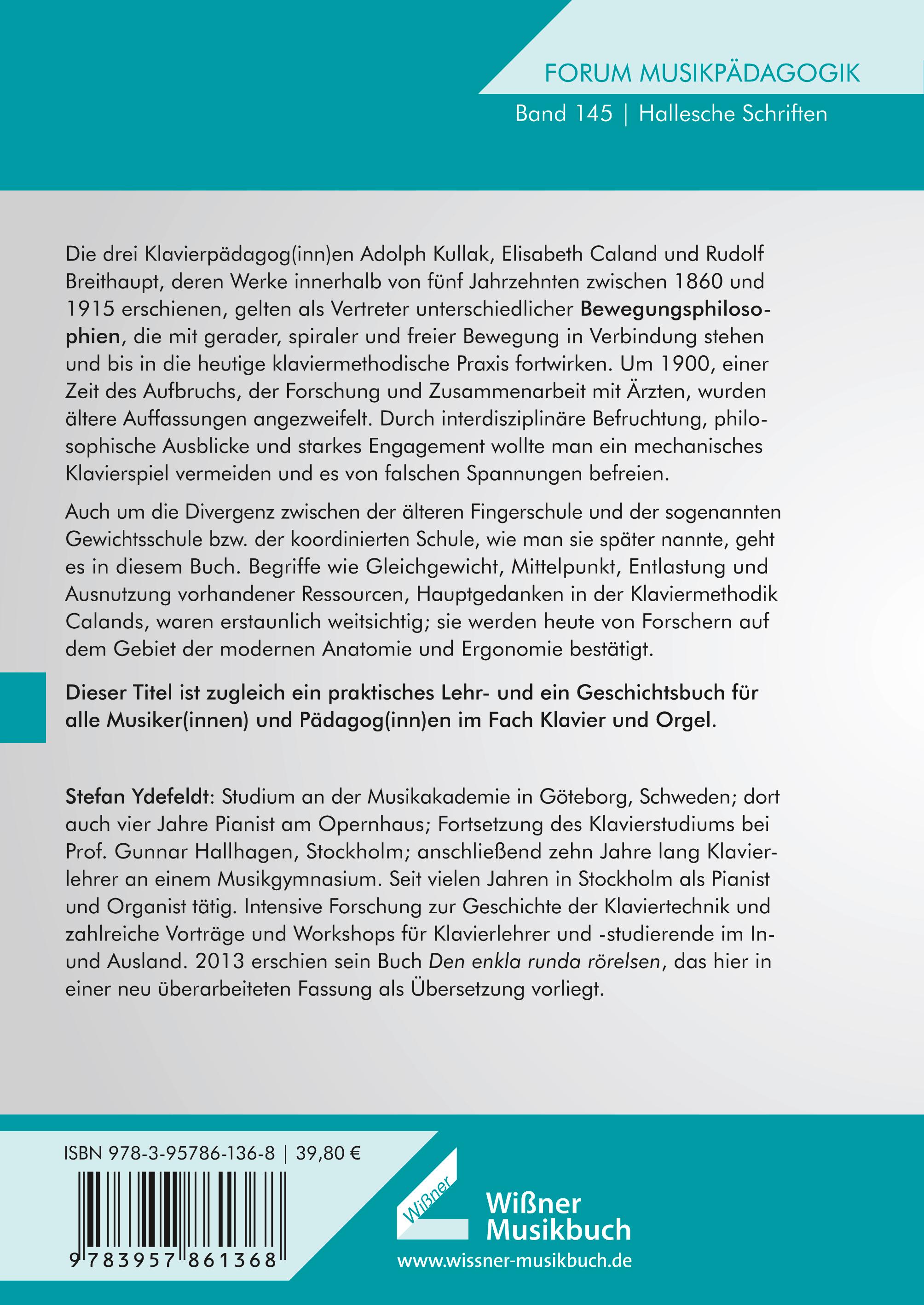 Rückseitencover Die einfache runde Bewegung am Klavier