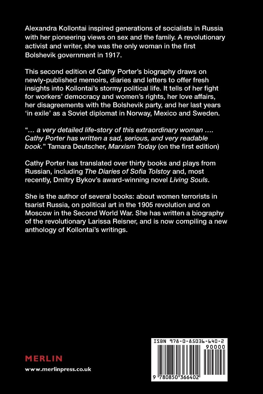 Rückseitencover Alexandra Kollontai