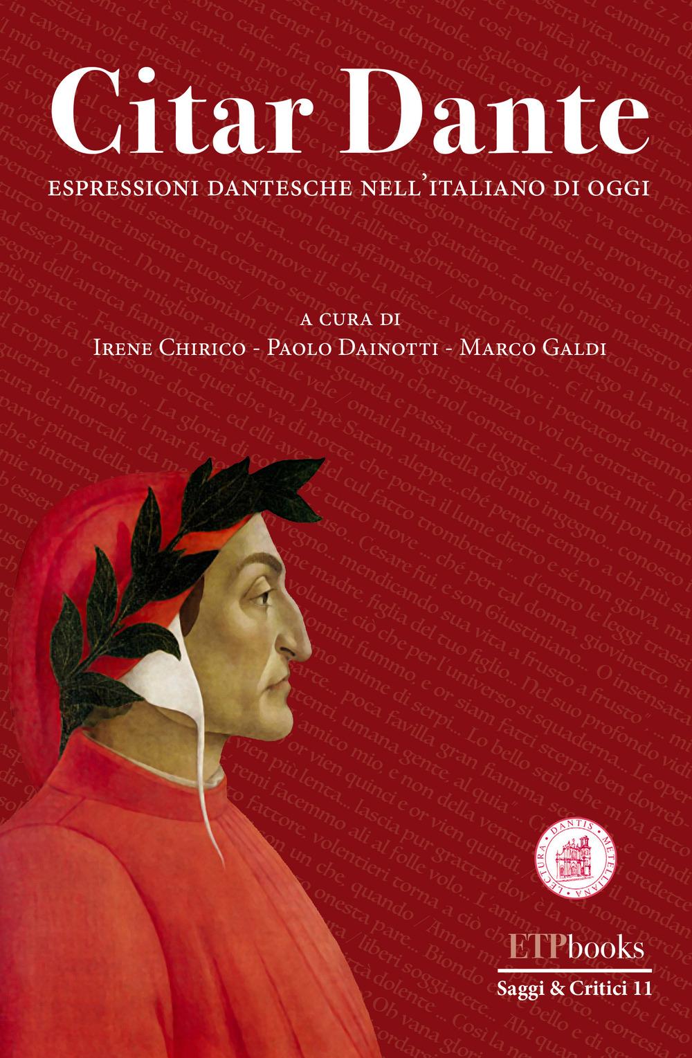 Vorderes Coverbild Citar Dante. Espressioni dantesche per l'italiano di oggi