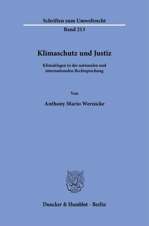 Vorderes Coverbild Klimaschutz und Justiz