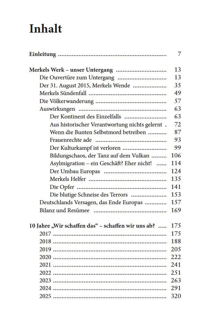 Beispielinhalt (Bild) Merkels Werk - Unser Untergang