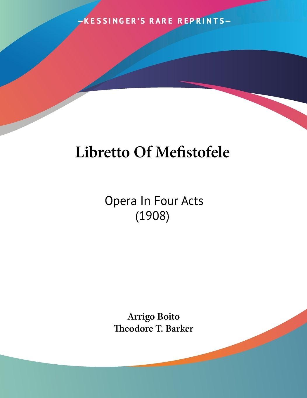Vorderes Coverbild Libretto Of Mefistofele