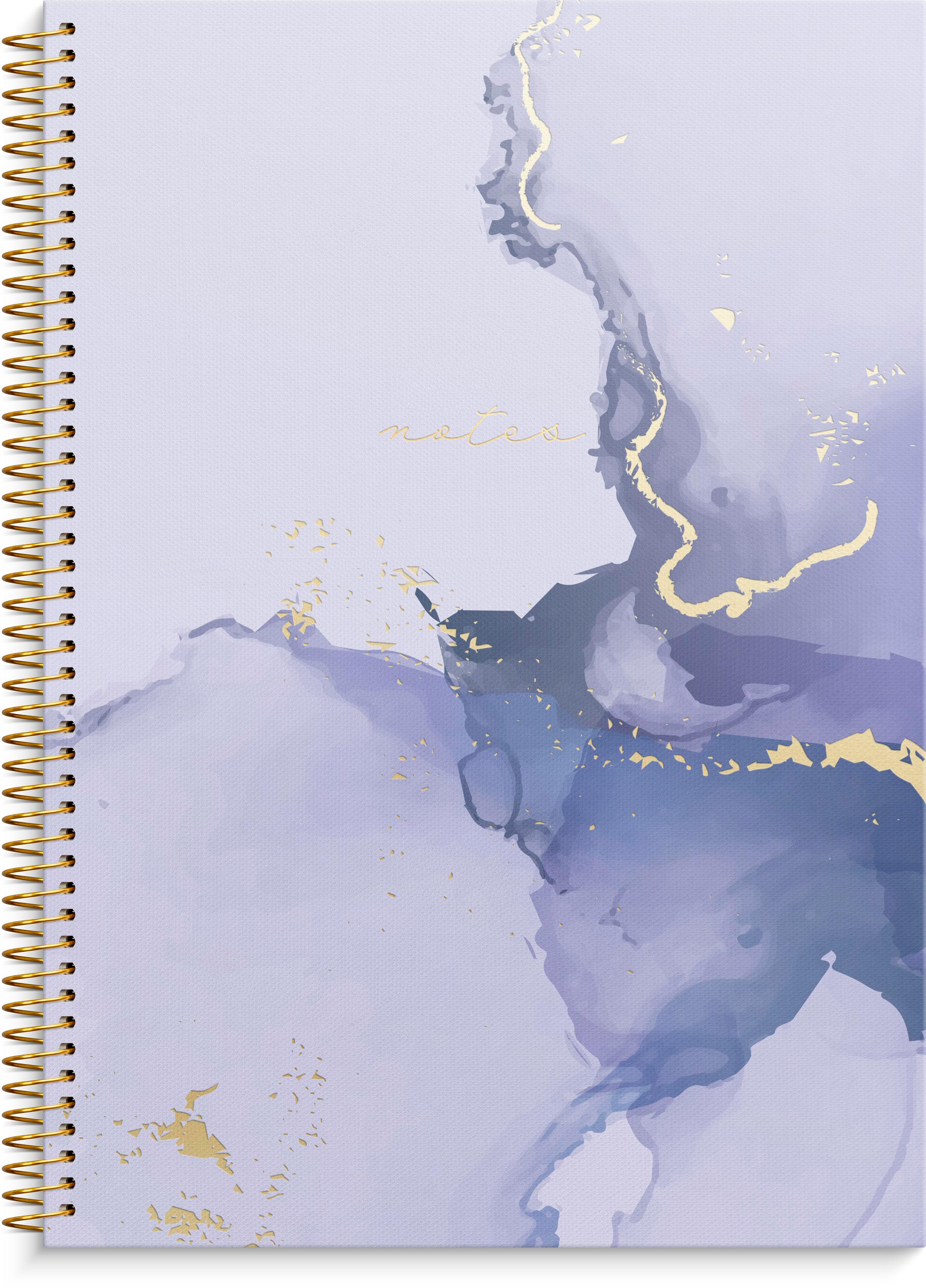 Vorderes Coverbild Burde Notizbuch A4 Marble