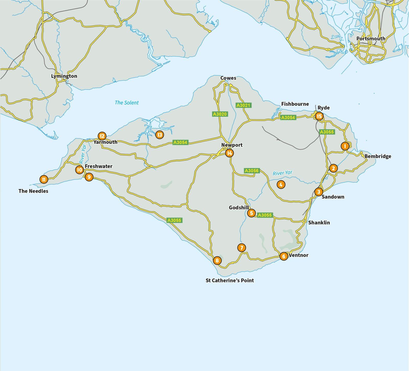 Beispielinhalt (Bild) 15 Short Walks on the Isle of Wight