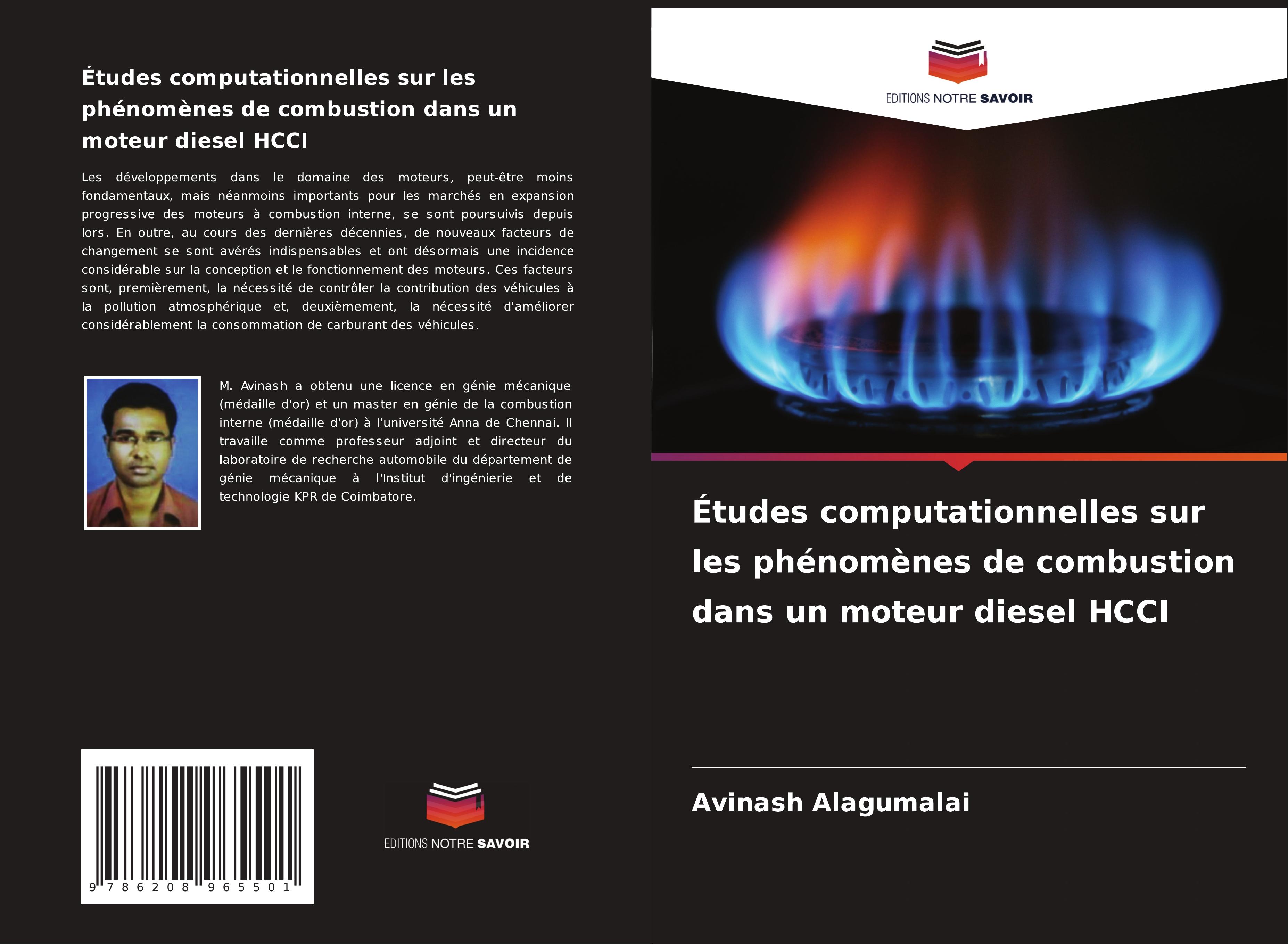 Vorderes Coverbild Études computationnelles sur les phénomènes de combustion dans un moteur diesel HCCI